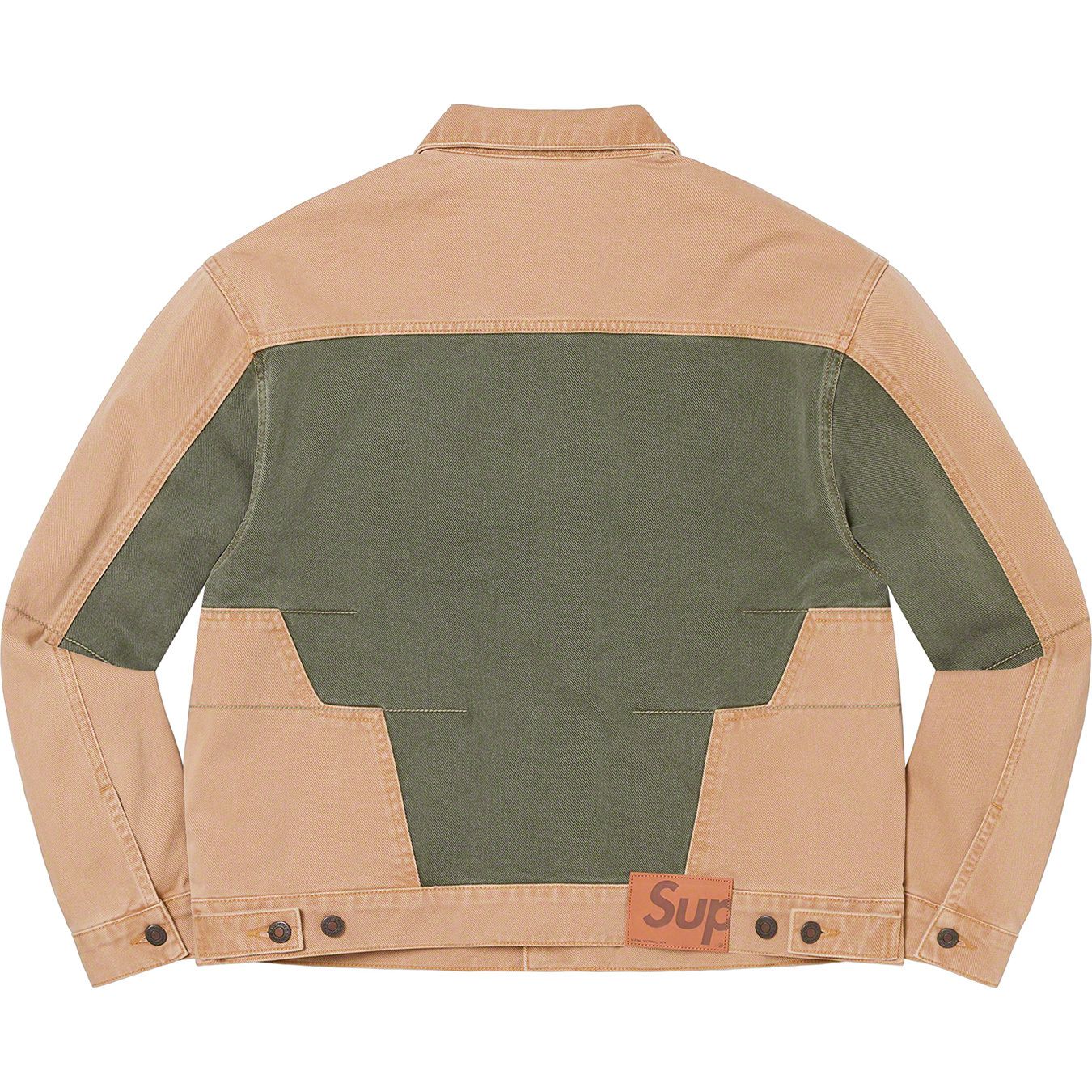 2-Tone Paneled Denim Jacket