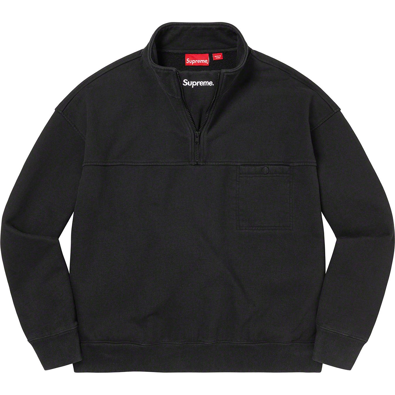 Washed Half Zip Pullover
