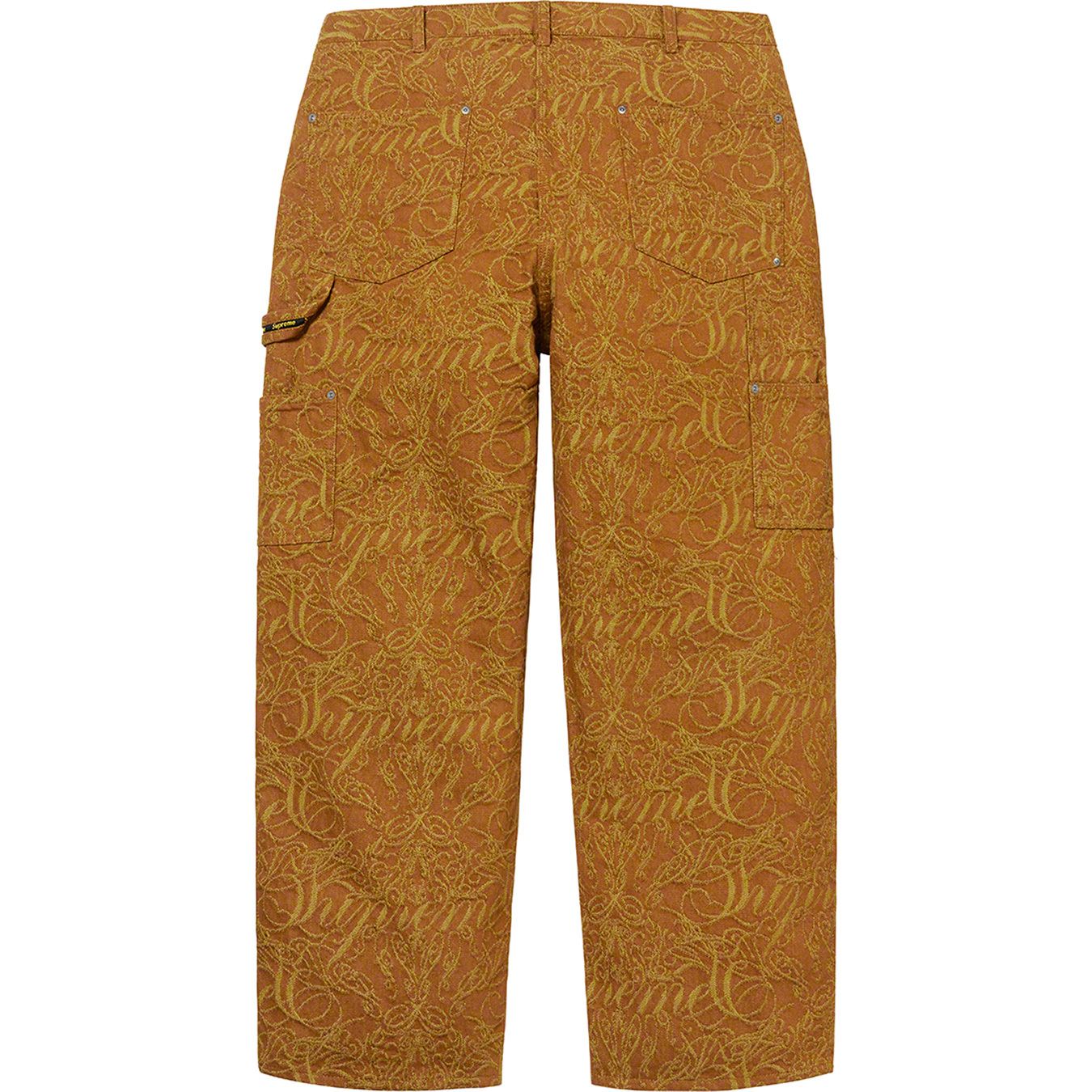 Script Jacquard Double Knee Denim Painter Pant