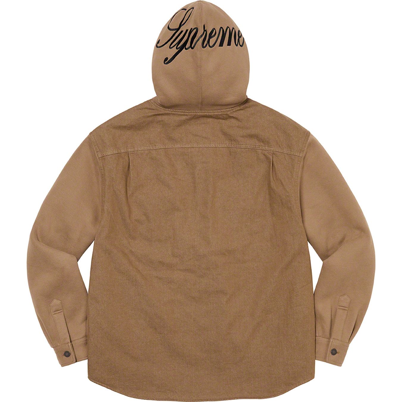 Fleece Hooded Denim Shirt