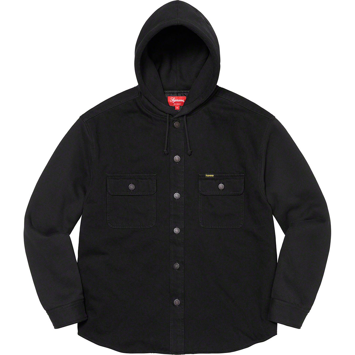 Fleece Hooded Denim Shirt