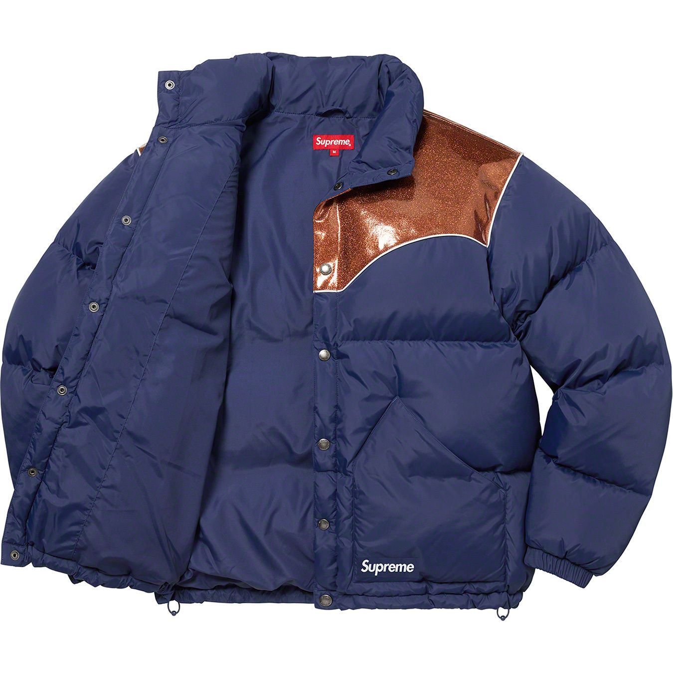 Glitter Yoke Down Puffer Jacket