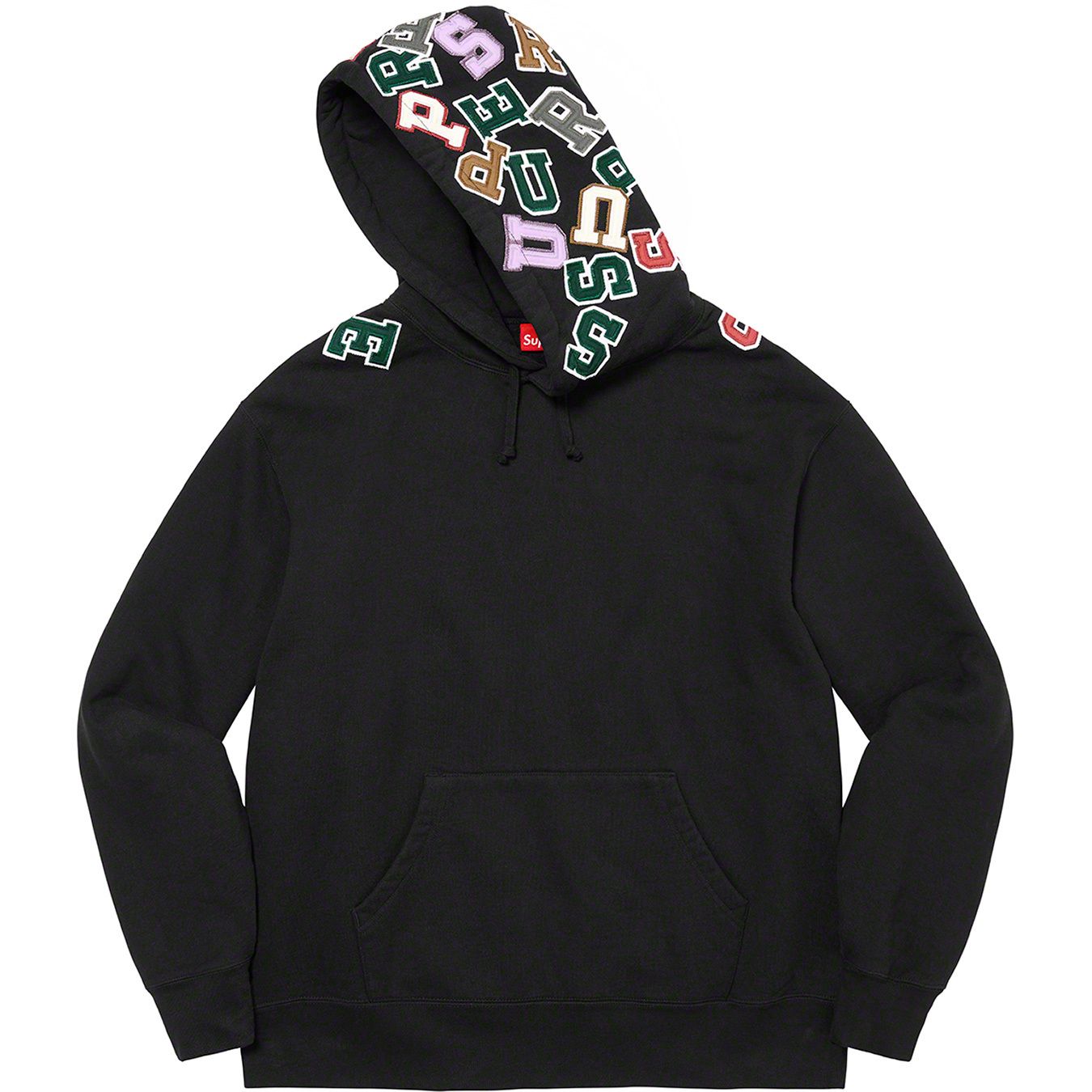 Scattered Appliqué Hooded Sweatshirt