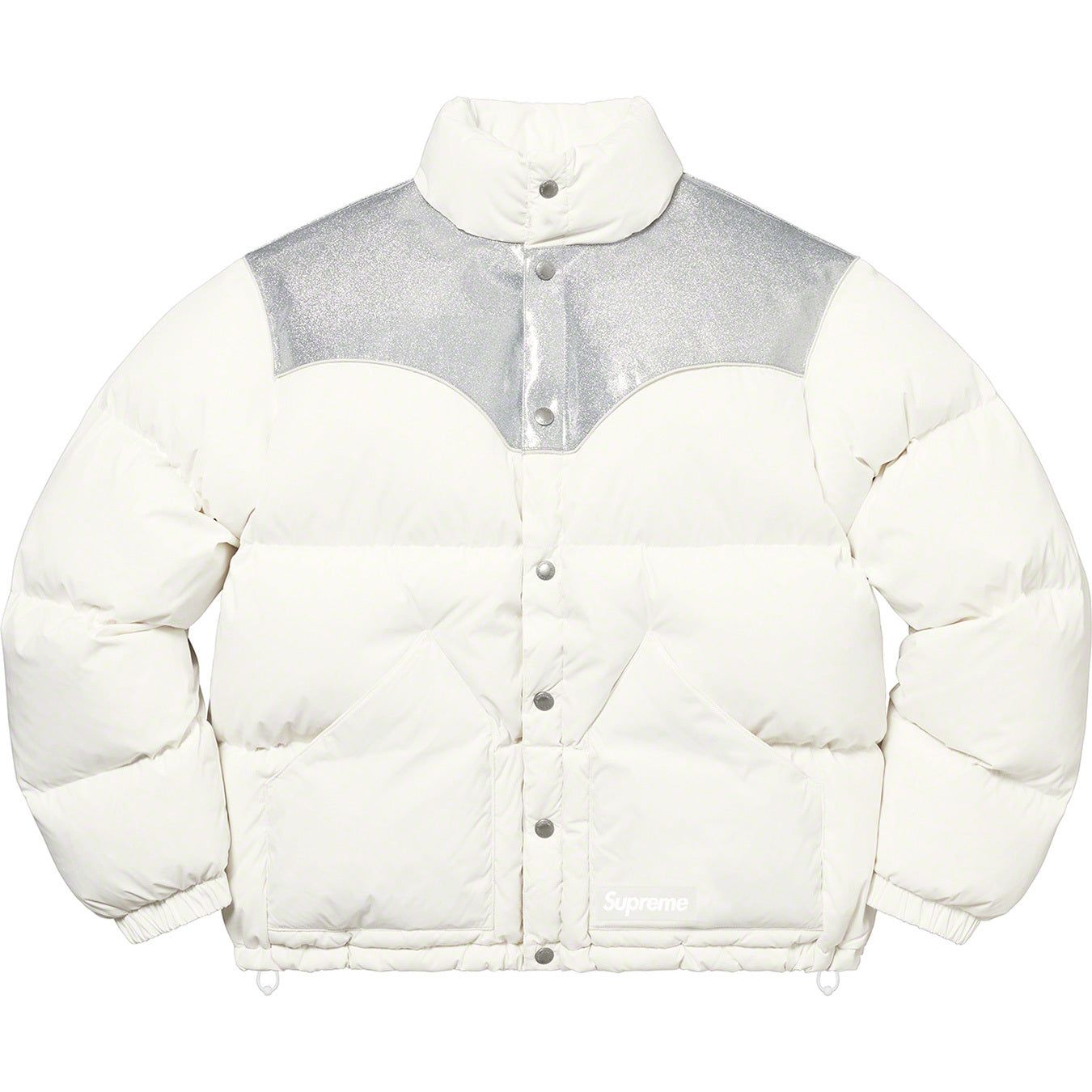 Glitter Yoke Down Puffer Jacket