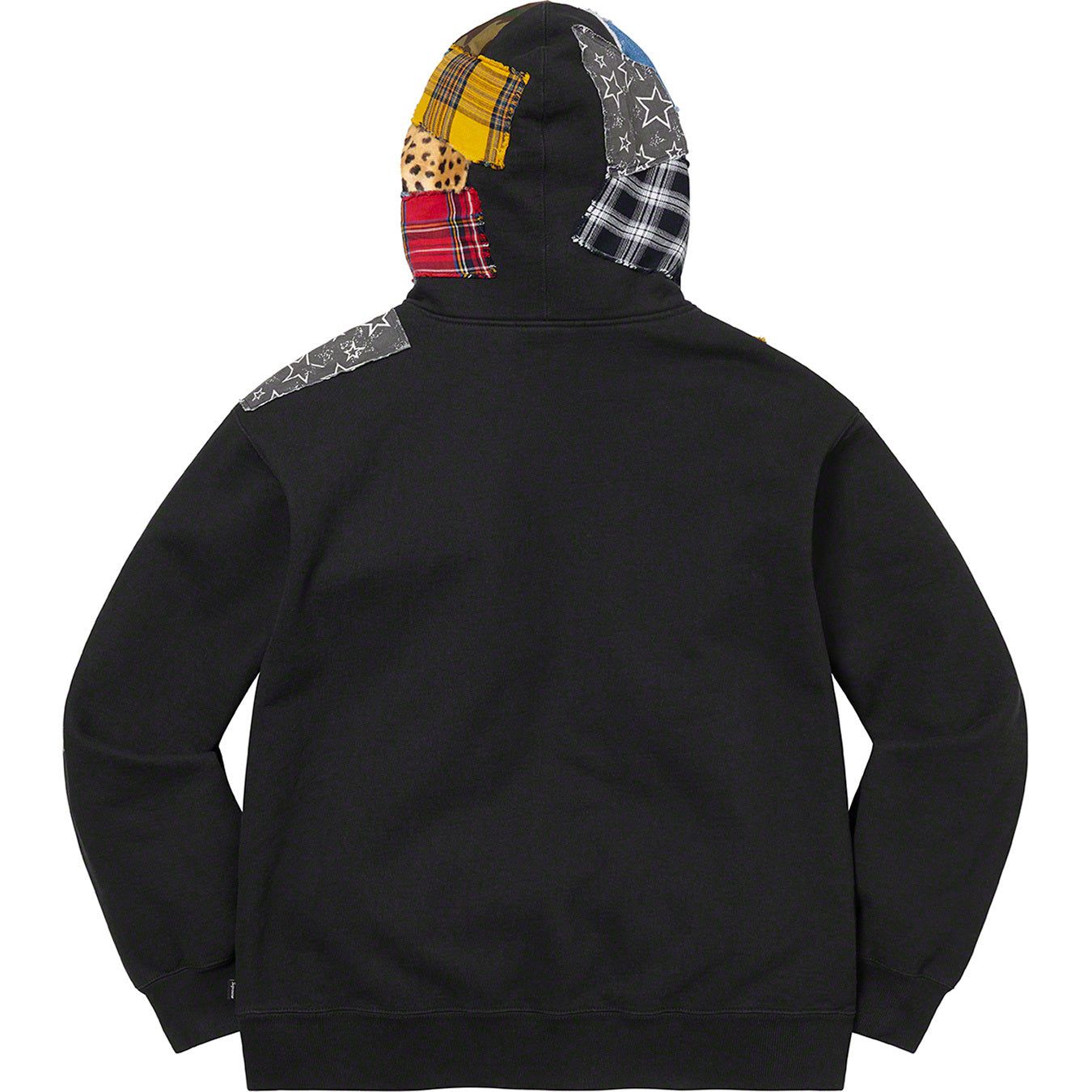 Patchwork Zip Up Hooded Sweatshirt
