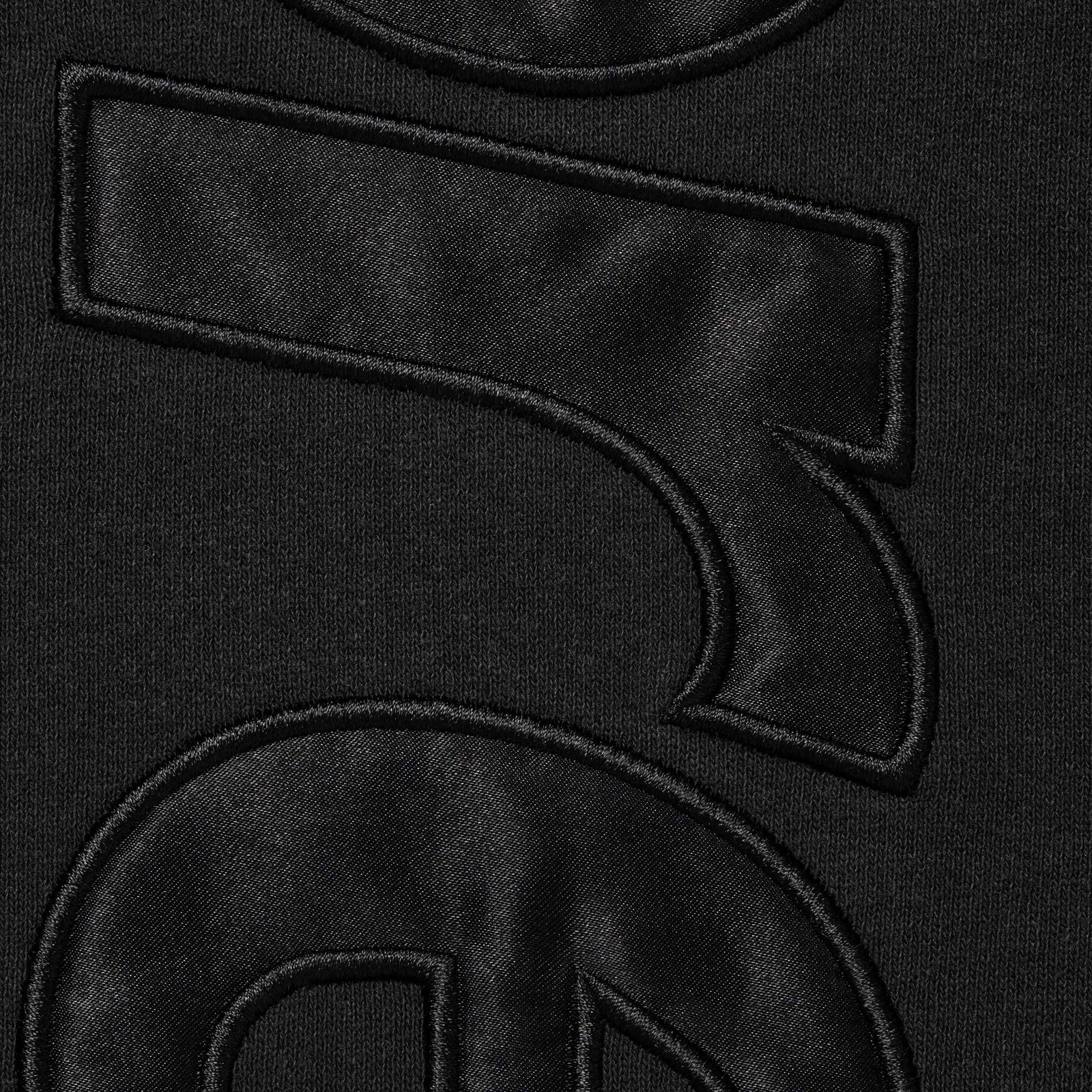 Satin Appliqué Hooded Sweatshirt
