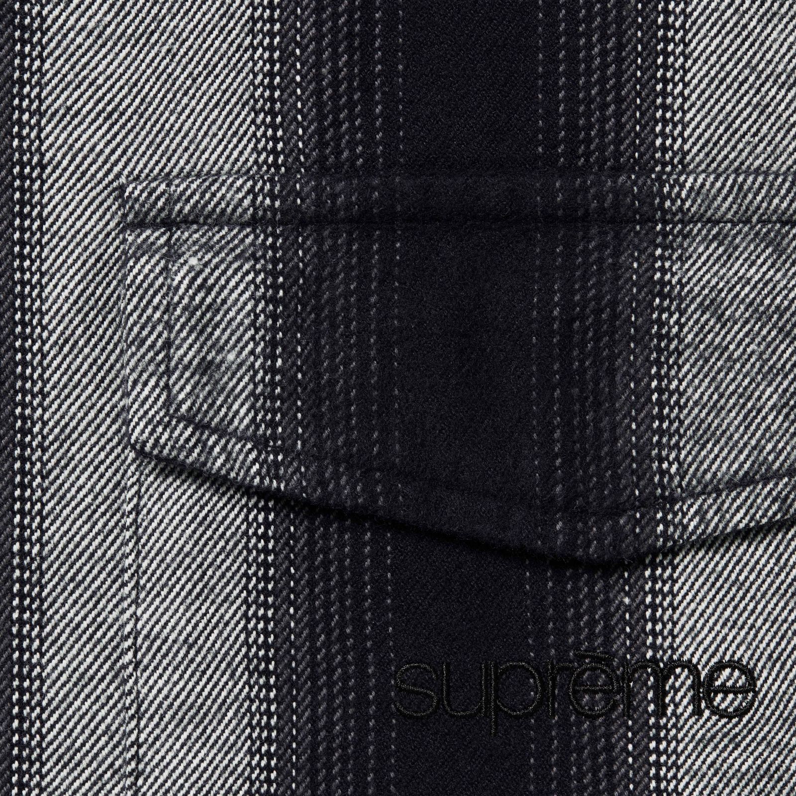 Stripe Flannel Zip Up Shirt