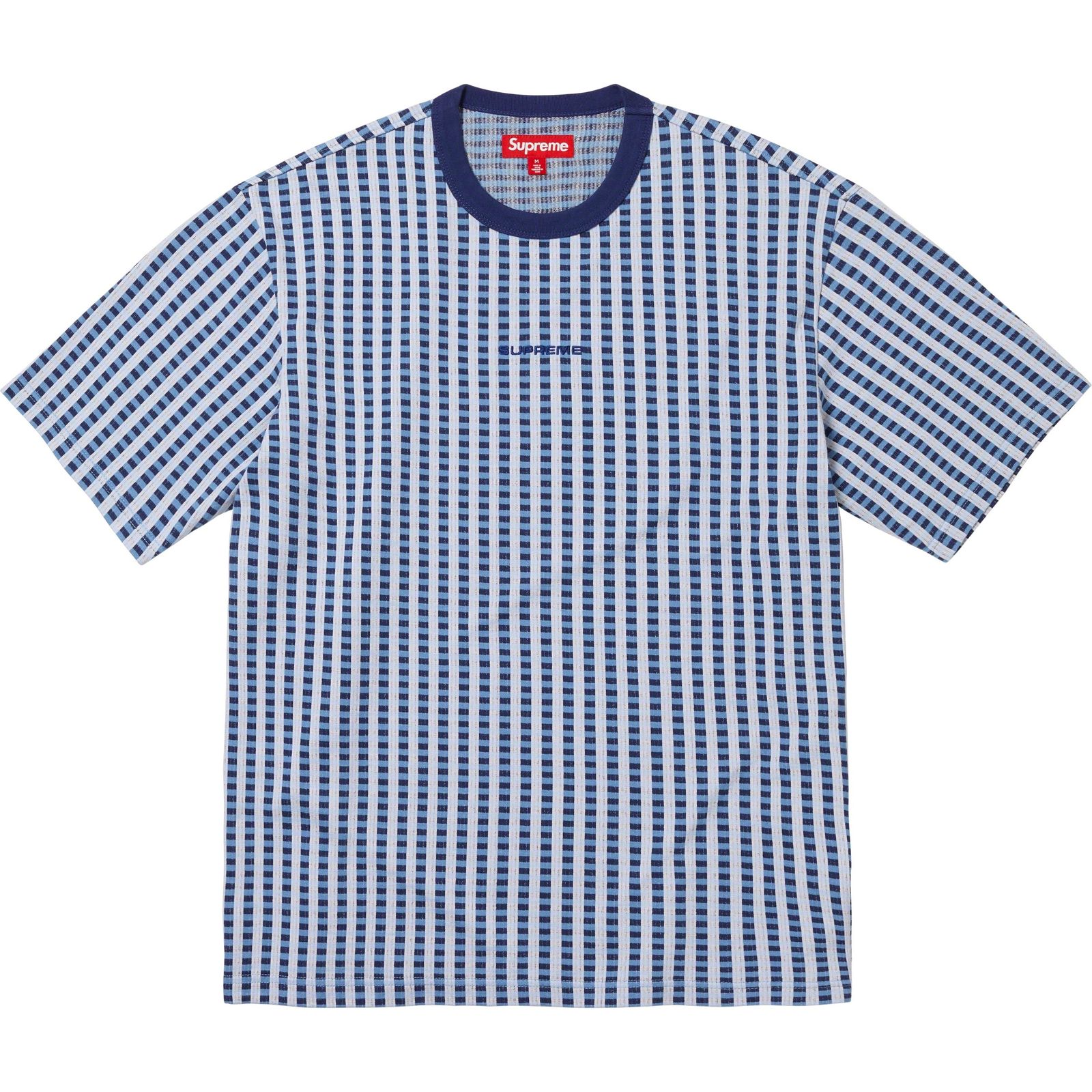 Grid Jacquard S/S Top