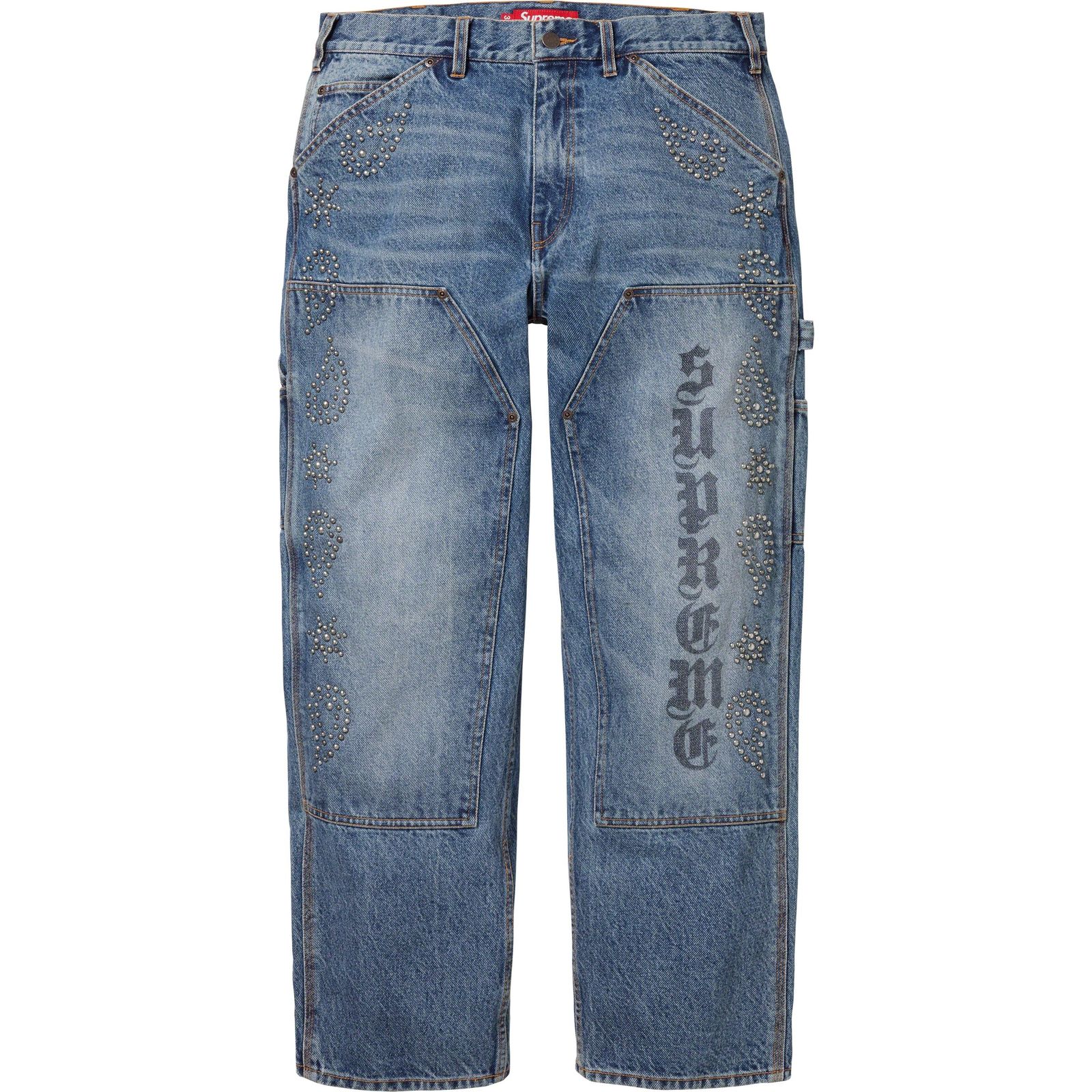 Paisley Studded Double Knee Painter Pant