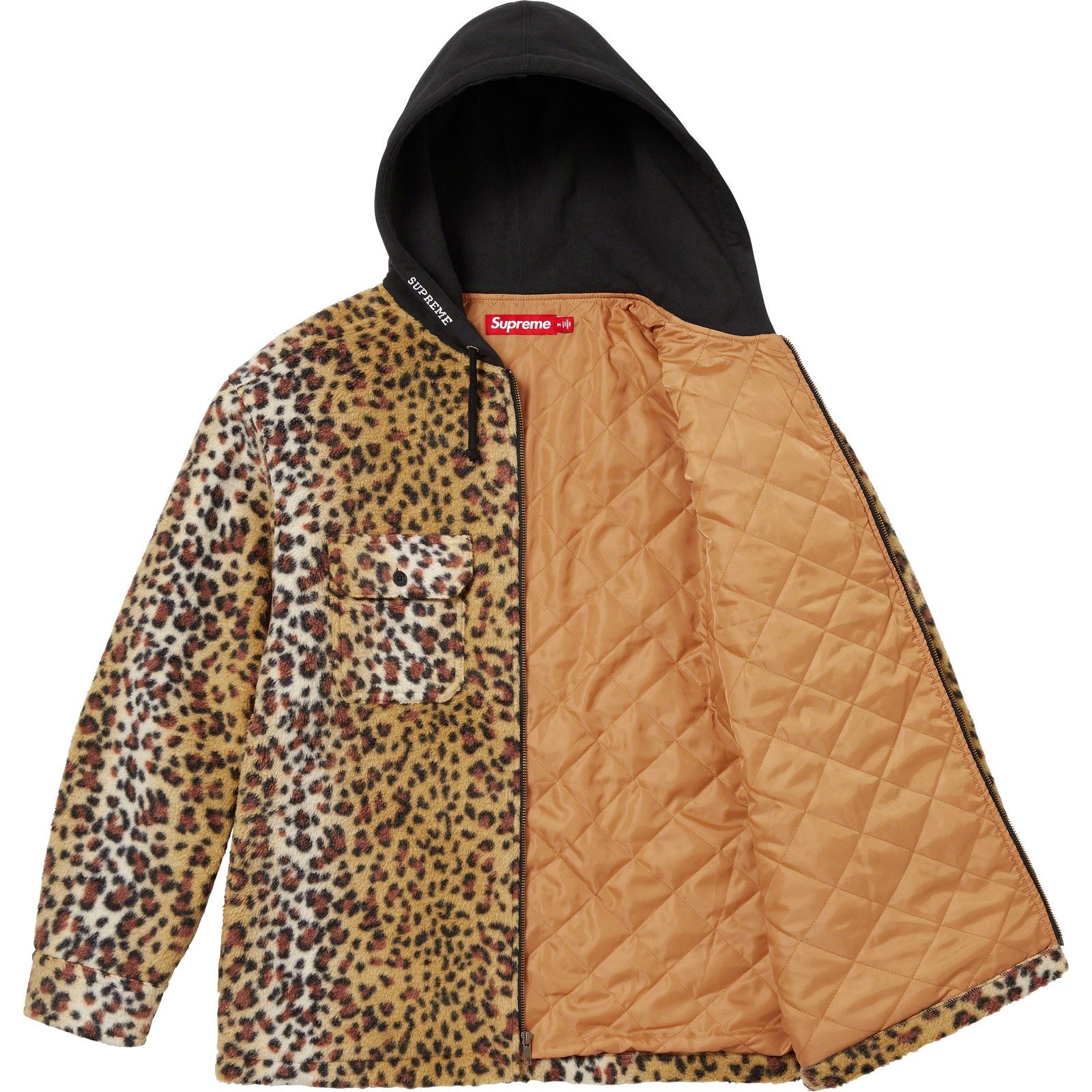 Fleece Zip Up Hooded Shirt