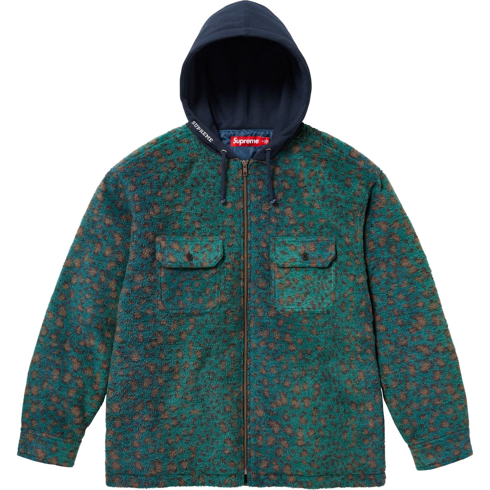 Fleece Zip Up Hooded Shirt
