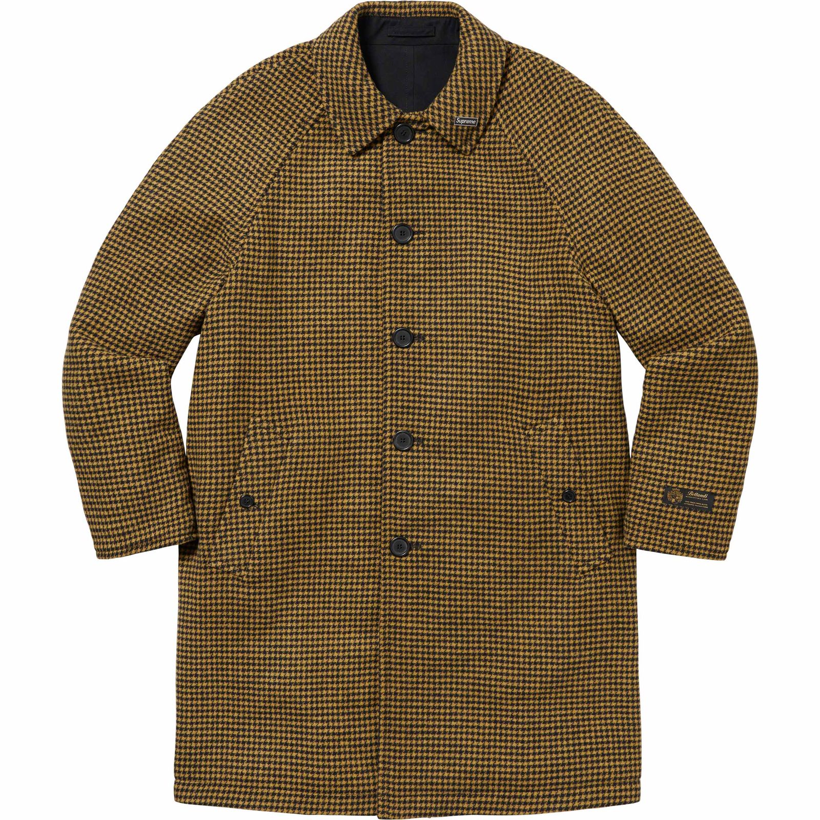 Reversible Houndstooth Overcoat