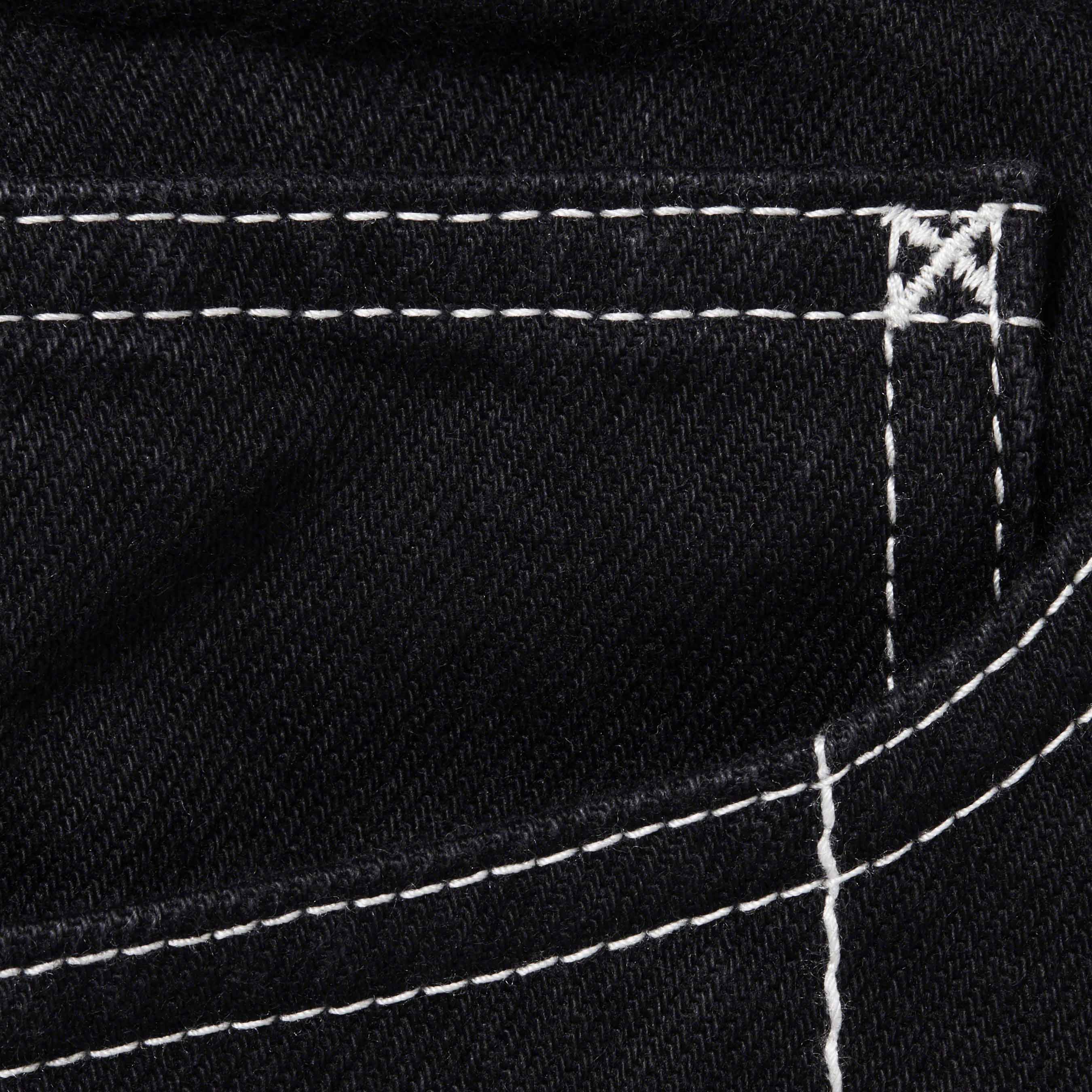 Radial Embroidered Loose Fit Jean