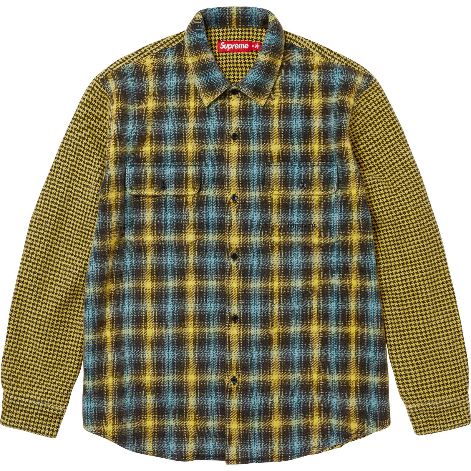 Houndstooth Plaid Flannel Shirt