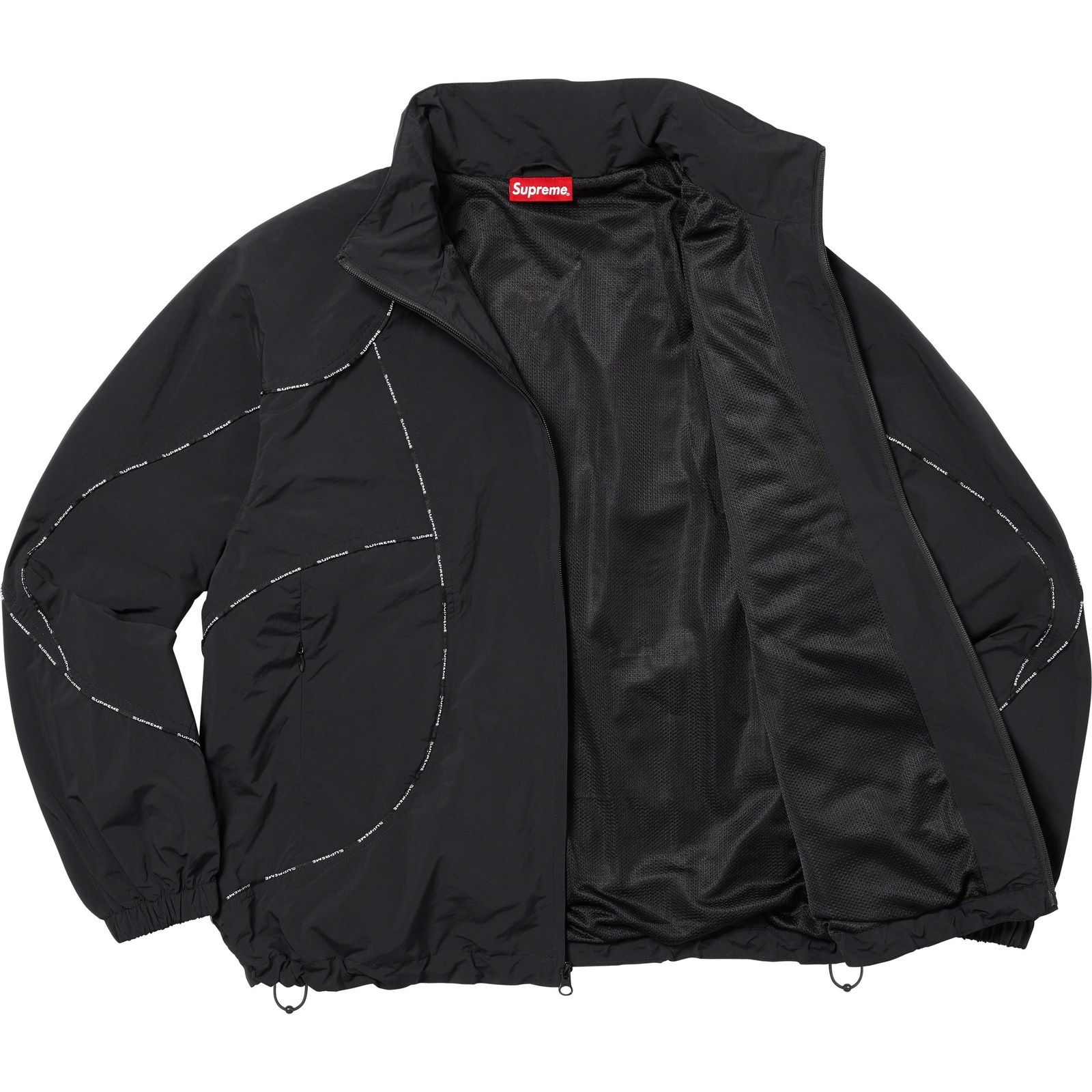 Logo Piping Hooded Track Jacket