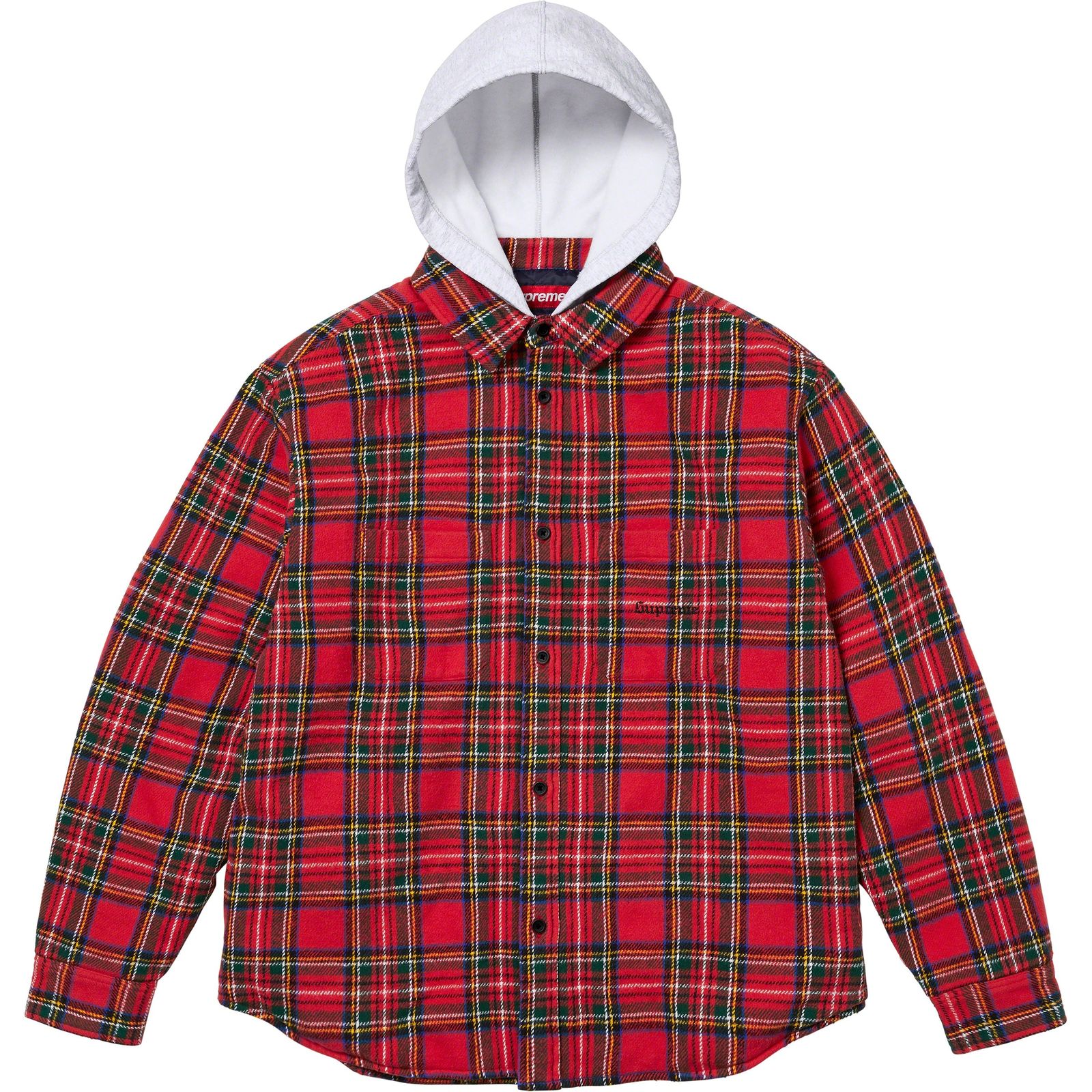 Tartan Flannel Hooded Shirt