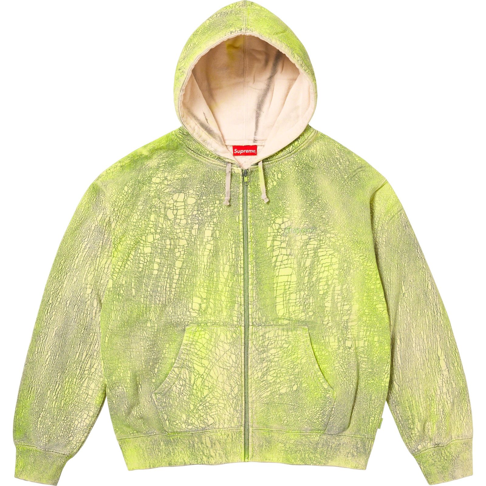 Crackle Zip Up Hooded Sweatshirt