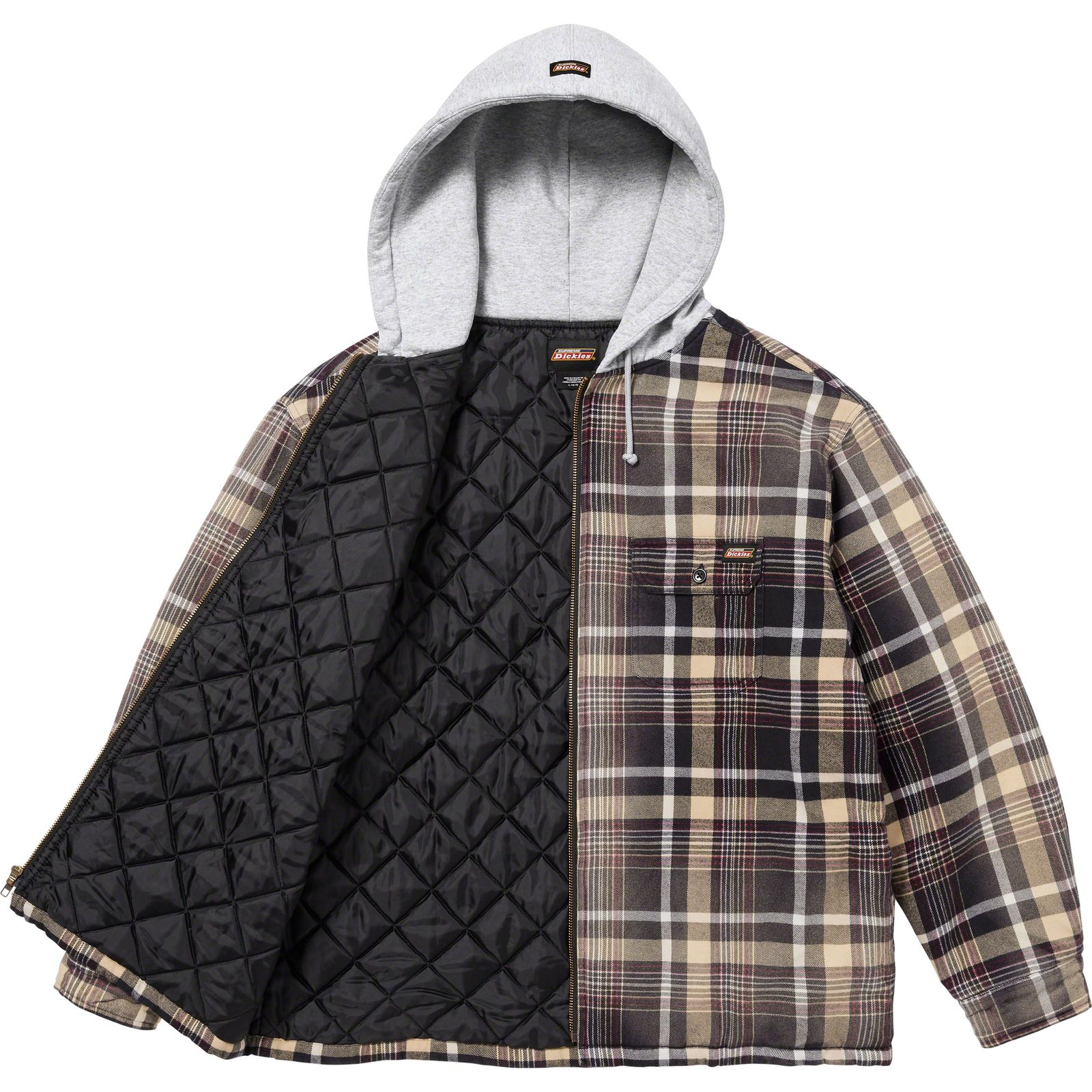 Supreme®/Dickies® Plaid Hooded Zip Up Shirt