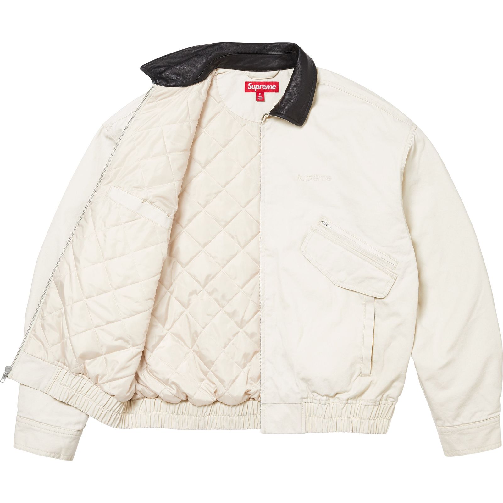 Leather Collar Utility Jacket