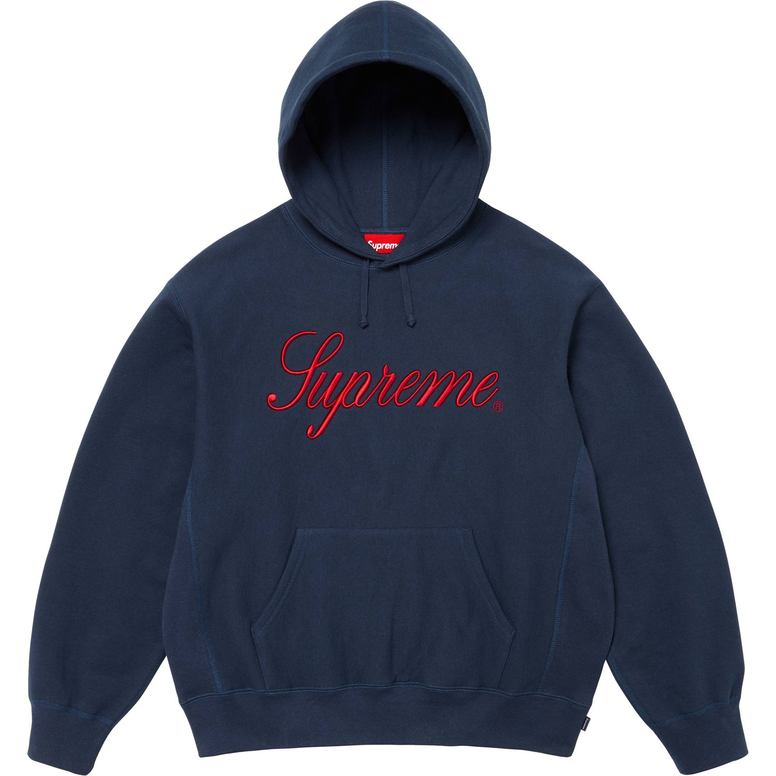 Embroidered Script Hooded Sweatshirt