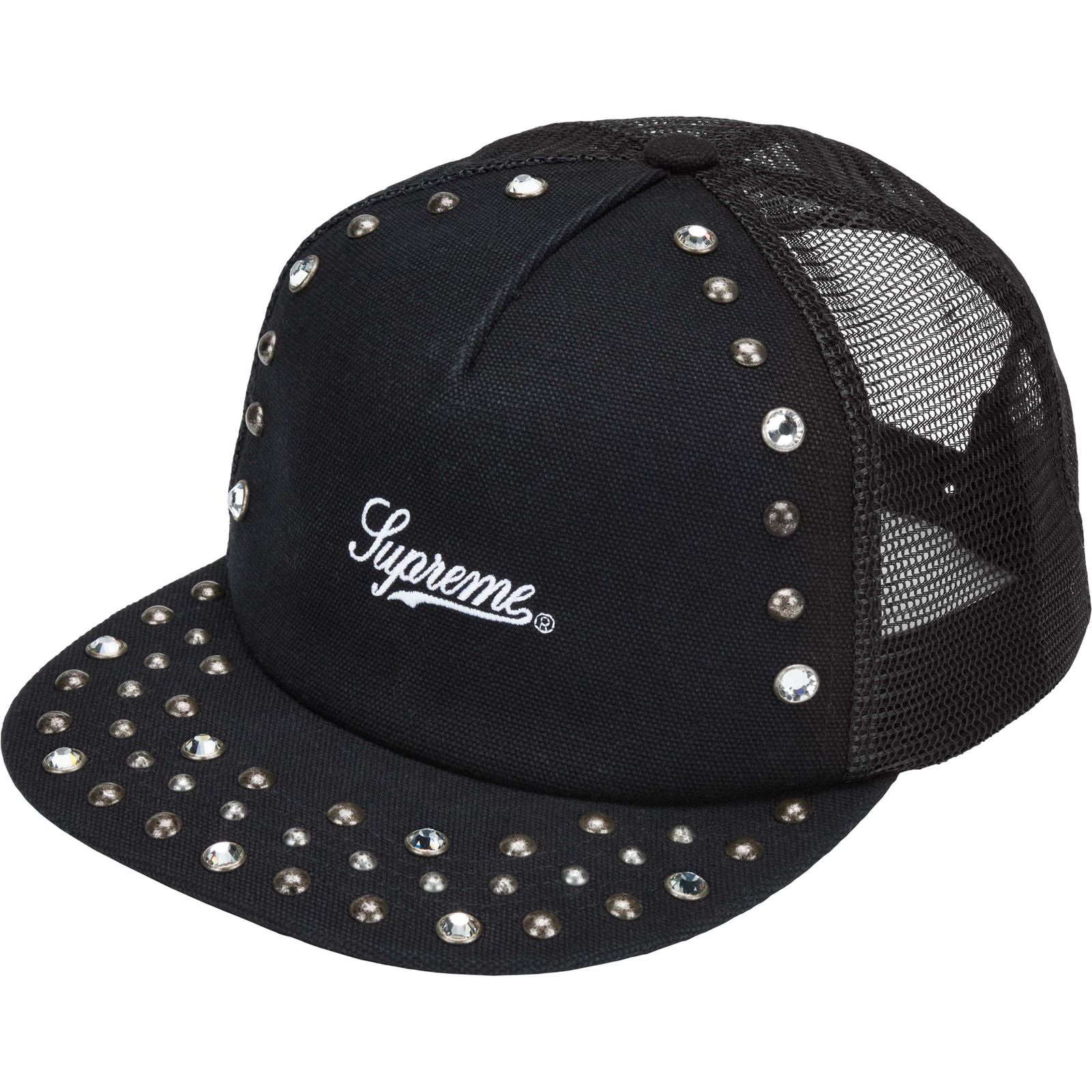Supreme®/b.b. Simon Studded Canvas Mesh Back 5-Panel
