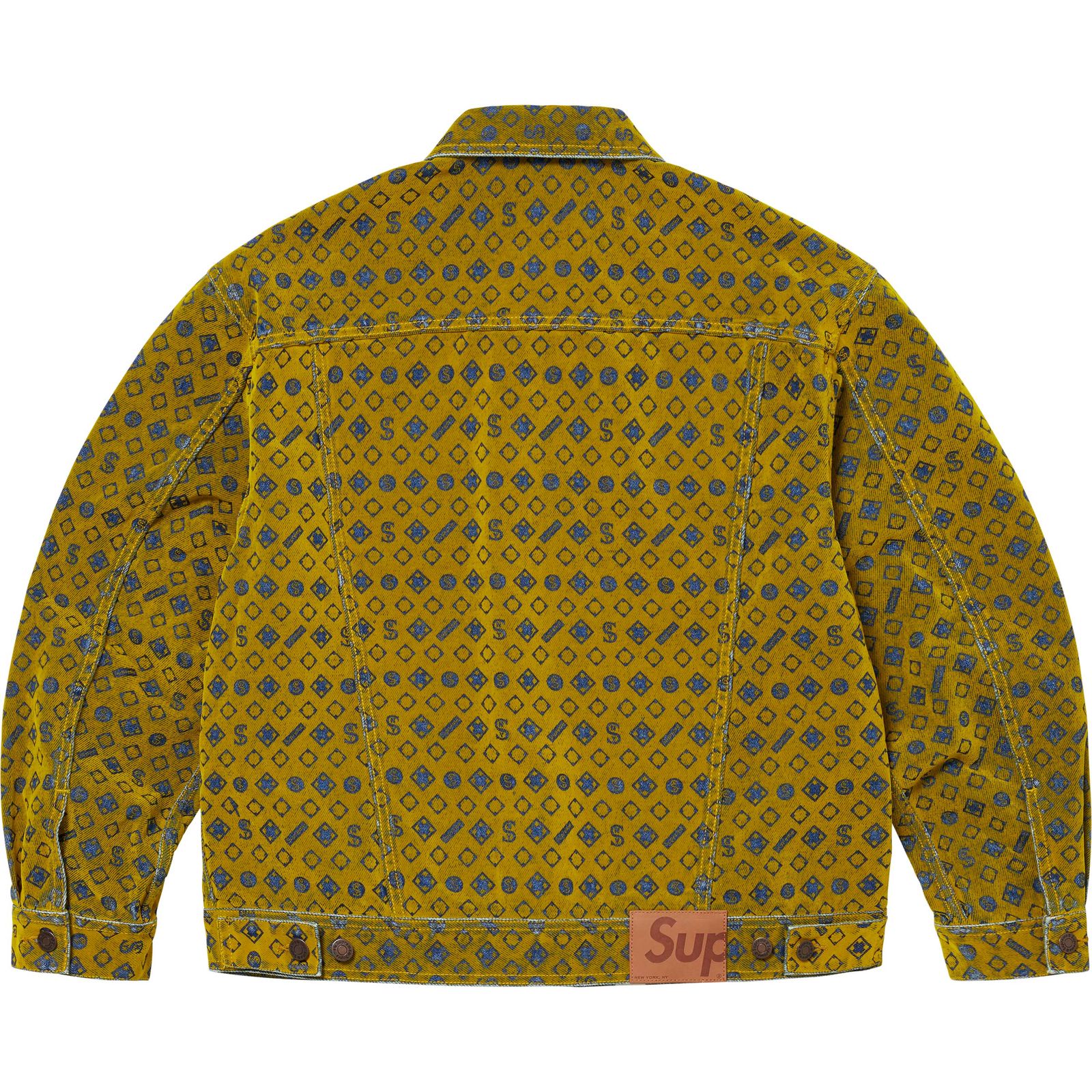 Flocked Denim Trucker Jacket