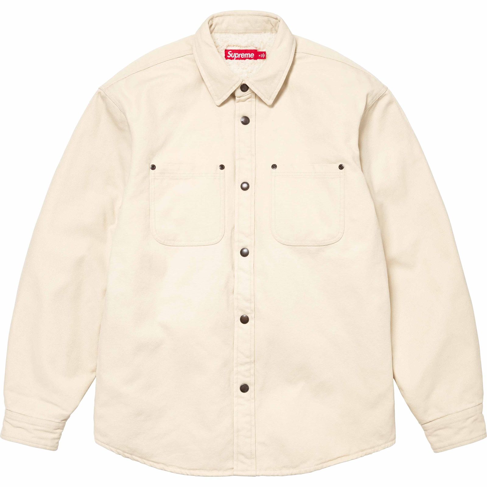 Faux Shearling Lined Work Shirt