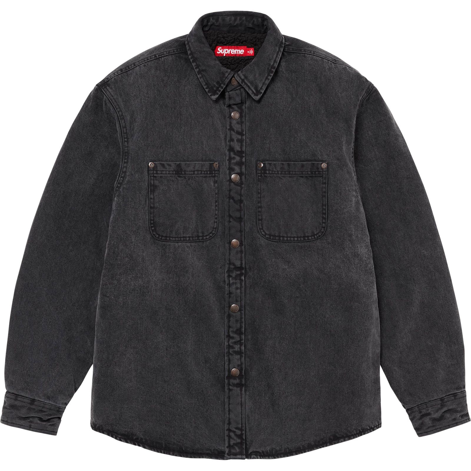 Faux Shearling Lined Work Shirt