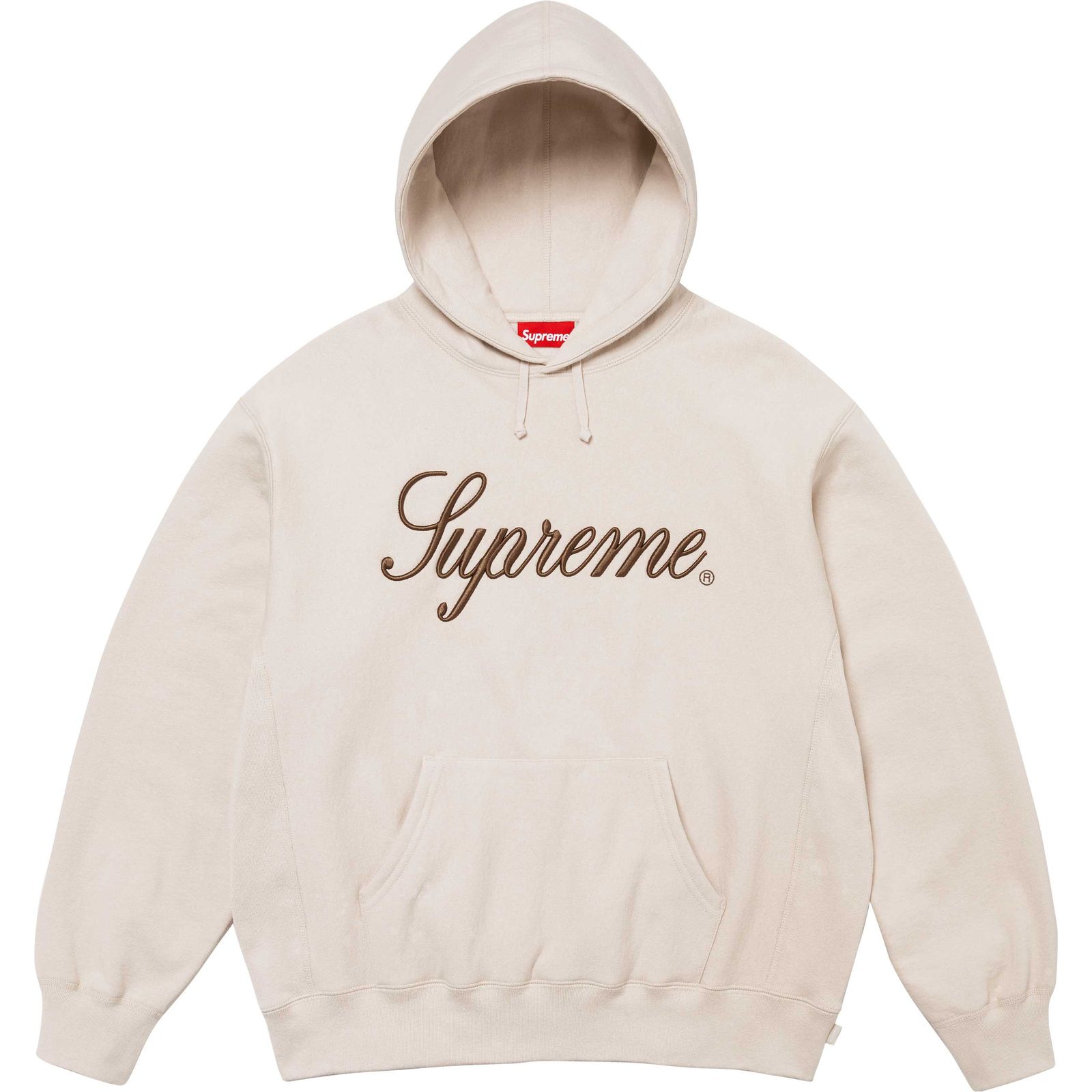 Embroidered Script Hooded Sweatshirt