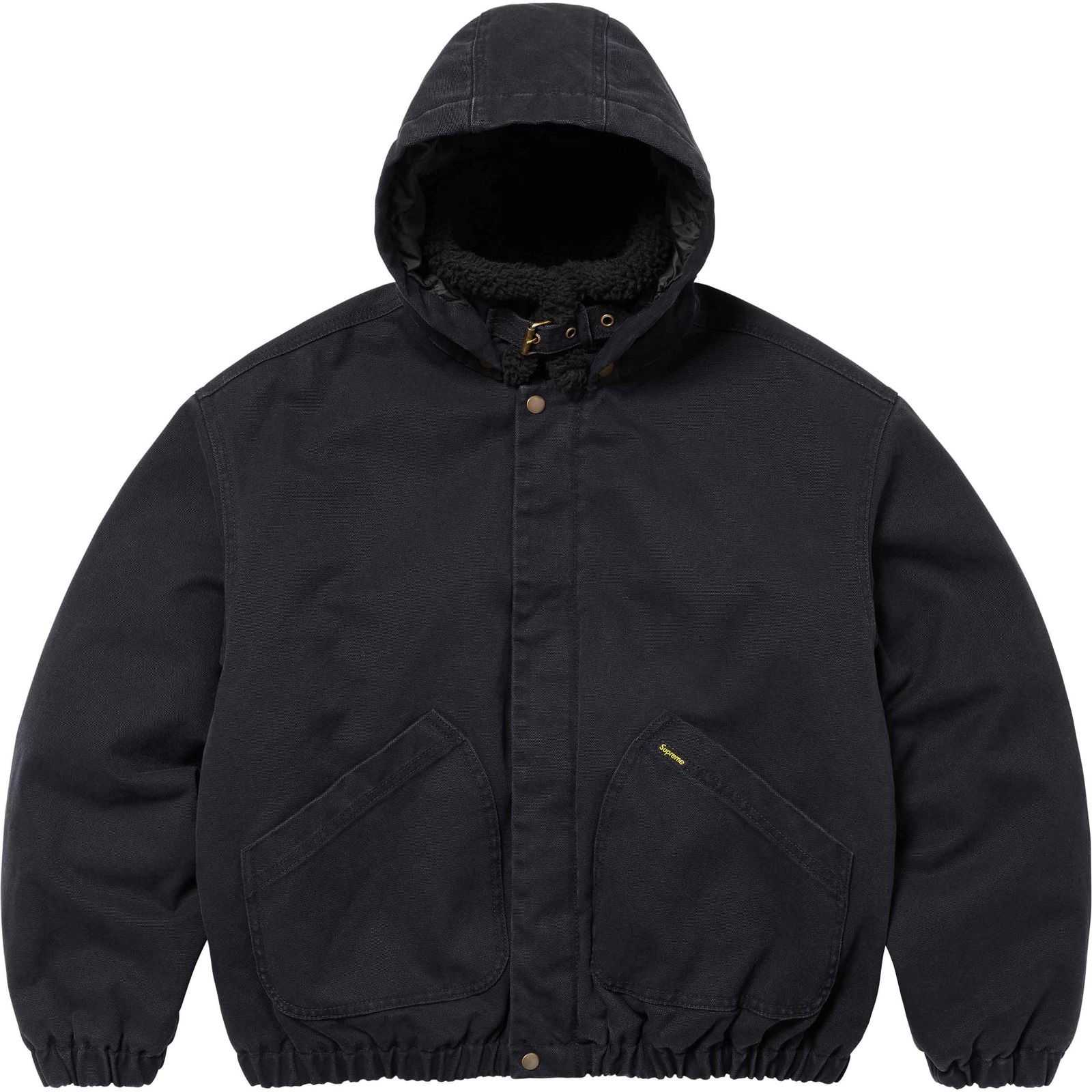 Faux Shearling Lined Bomber Jacket
