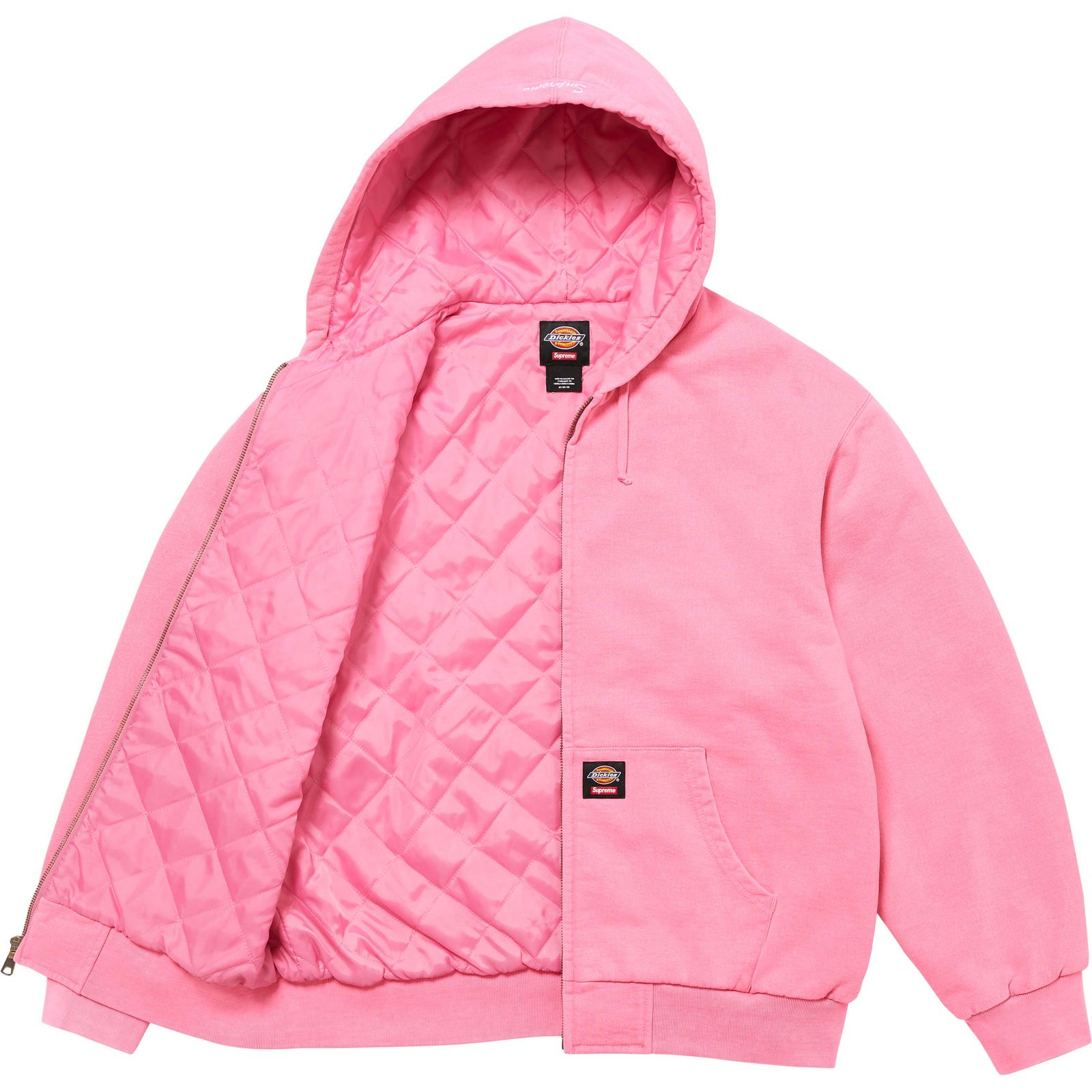 Supreme®/Dickies® Quilted Lined Zip Up Hooded Sweatshirt