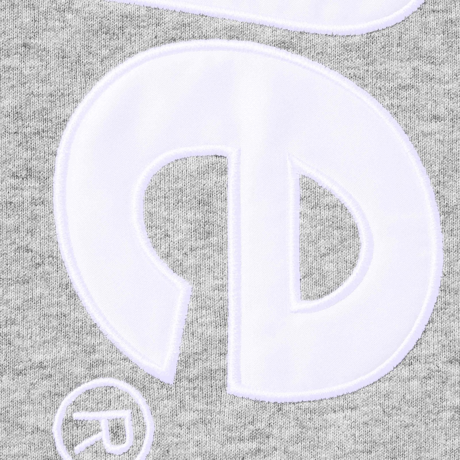 Satin Appliqué Hooded Sweatshirt