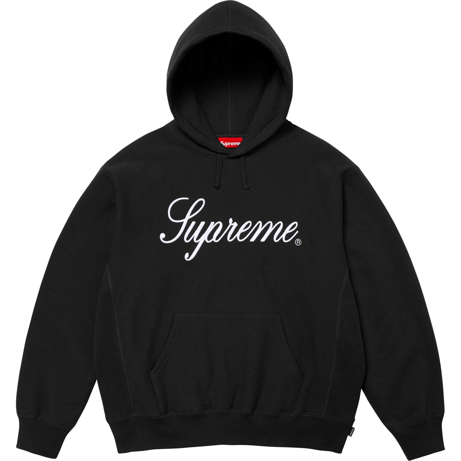 Embroidered Script Hooded Sweatshirt