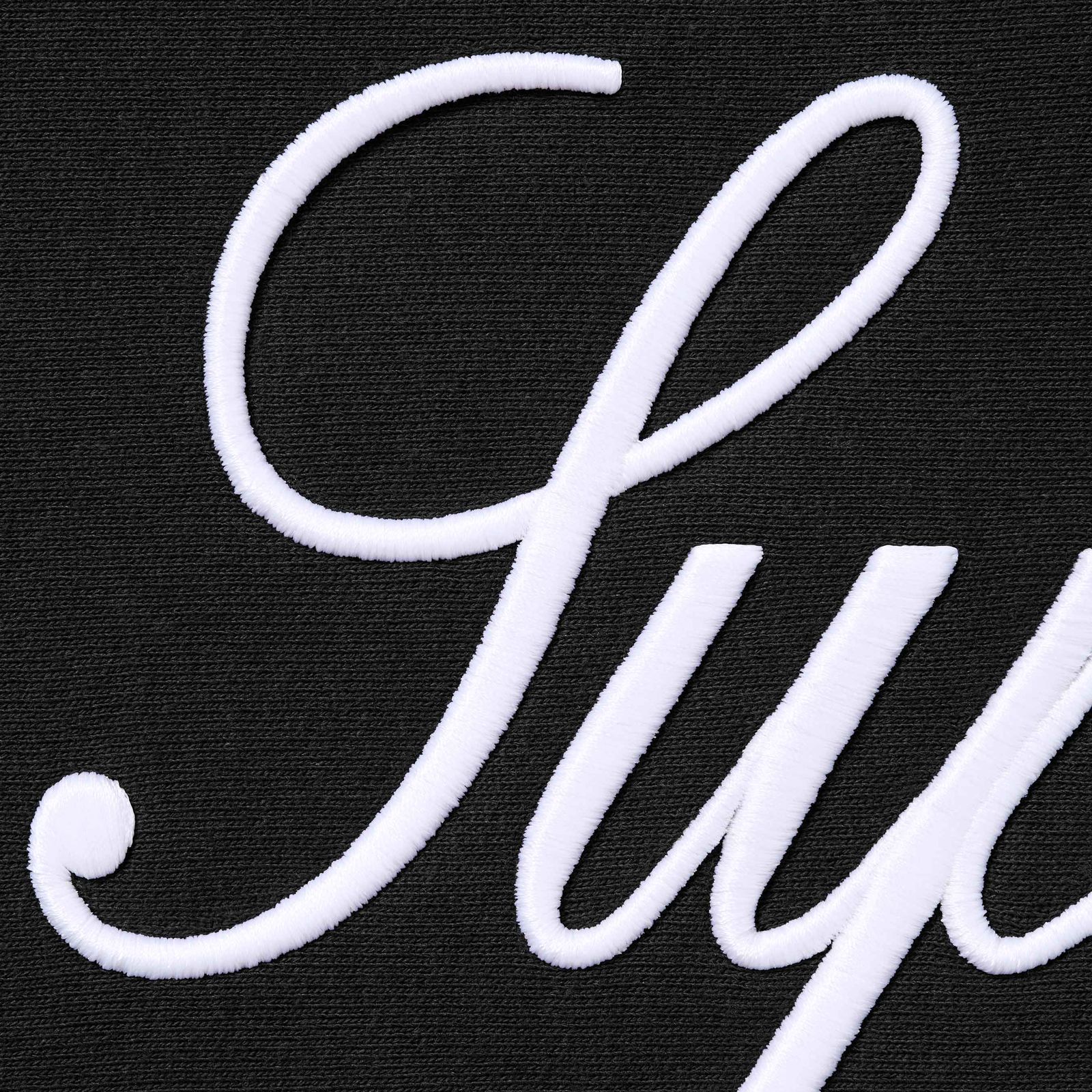 Embroidered Script Hooded Sweatshirt