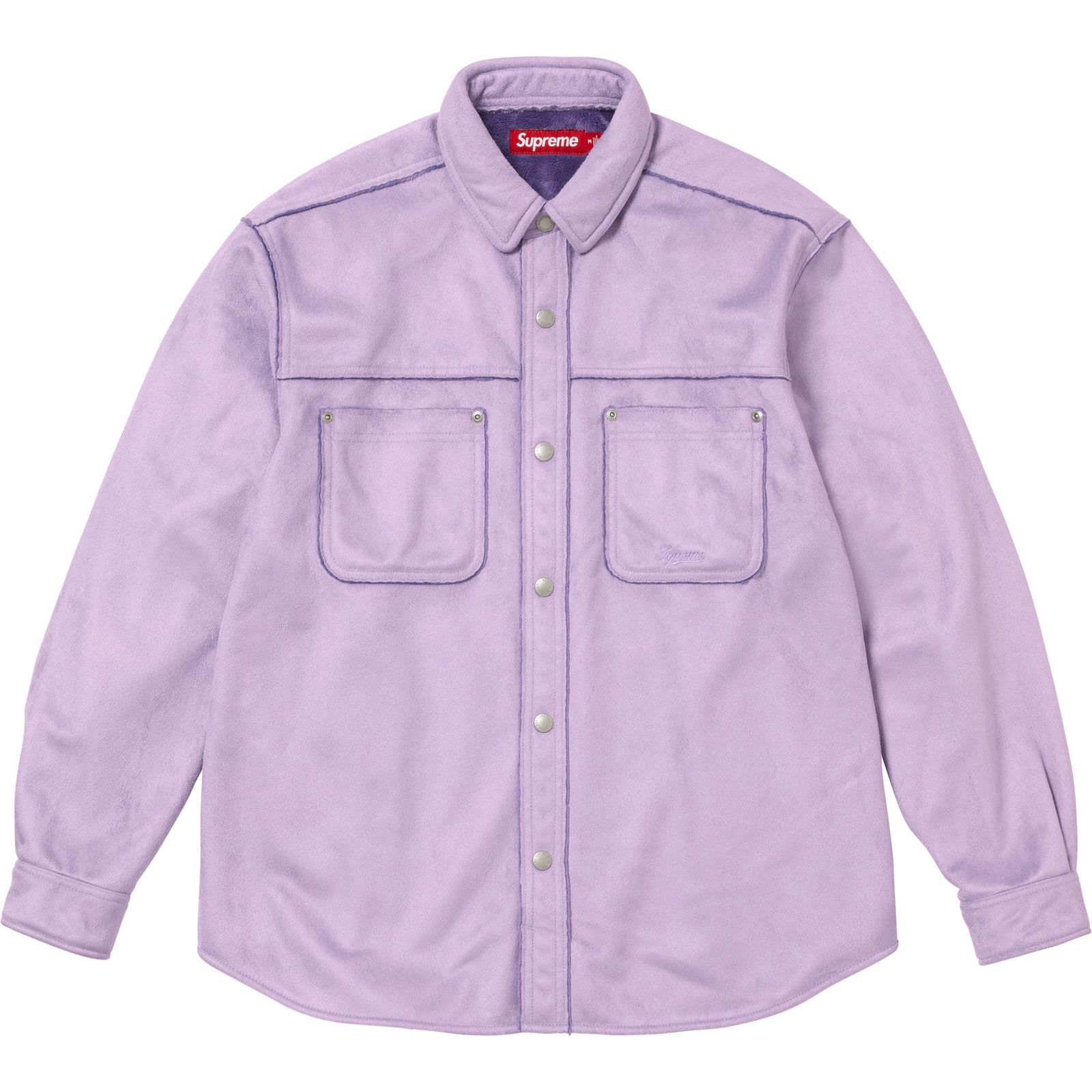 Faux Suede Snap Shirt