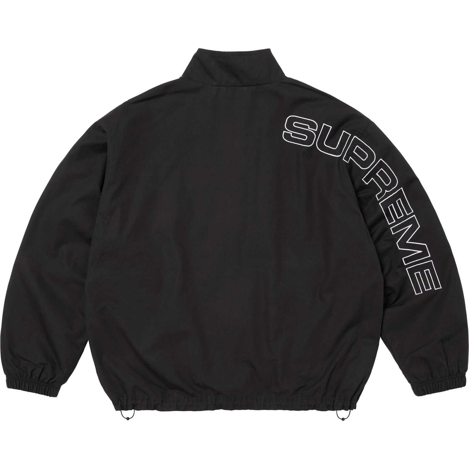 Spellout Embroidered Ripstop Track Jacket