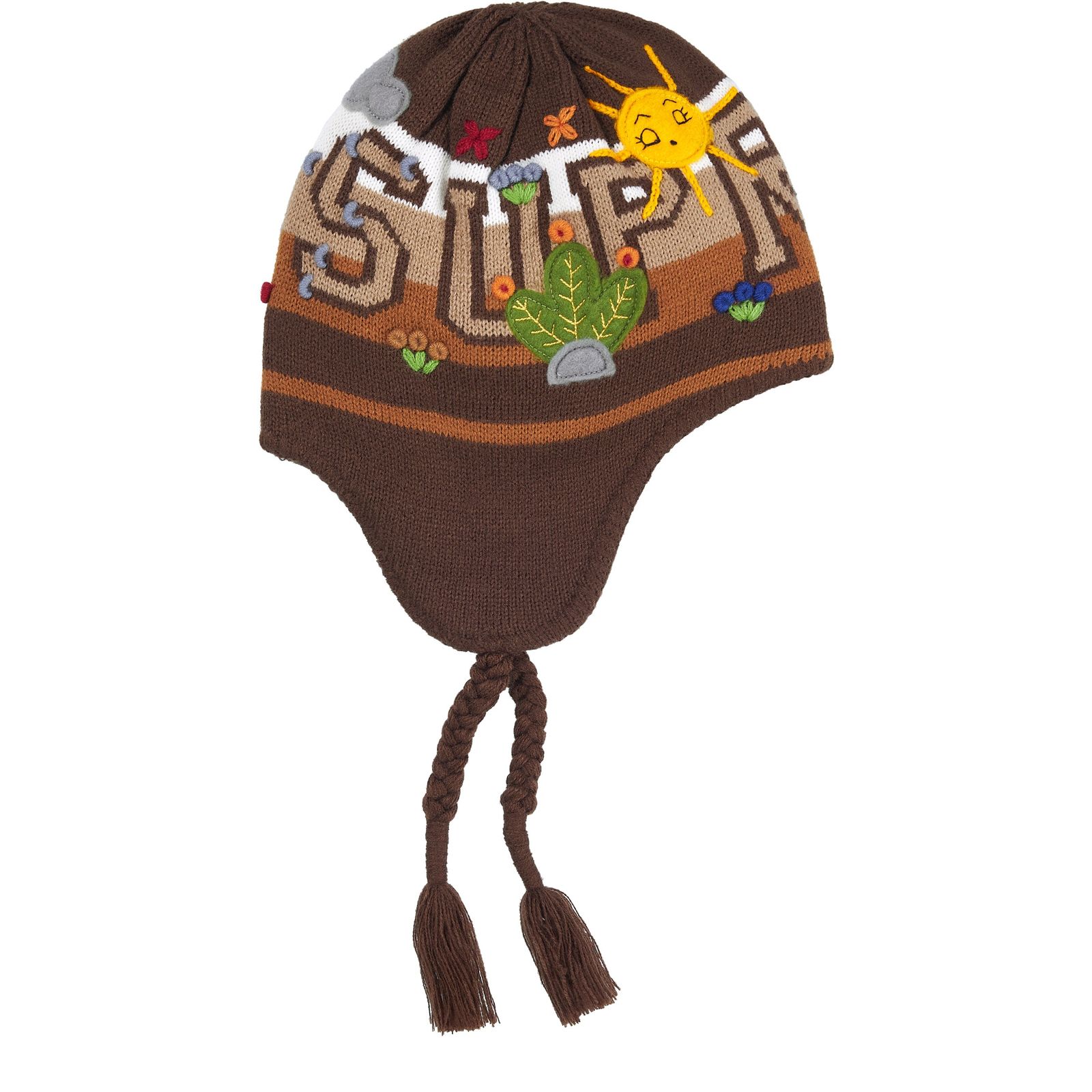 Felt Appliqué Earflap Beanie
