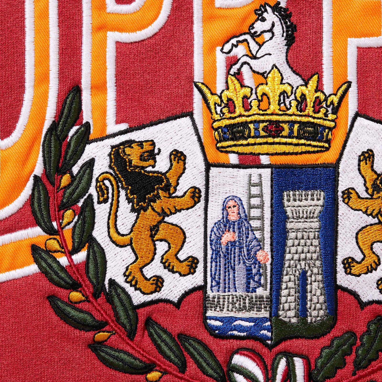 Crest Appliqué Half Zip Pullover