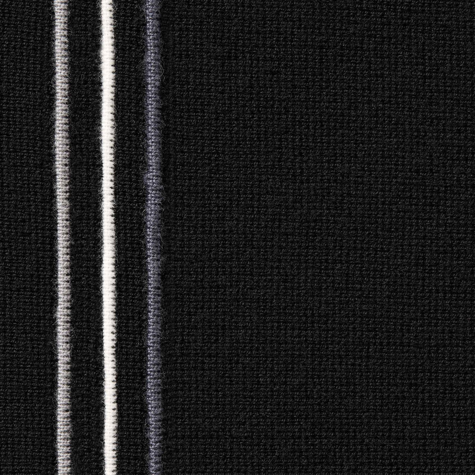 Stripe Zip Up Polo Sweater