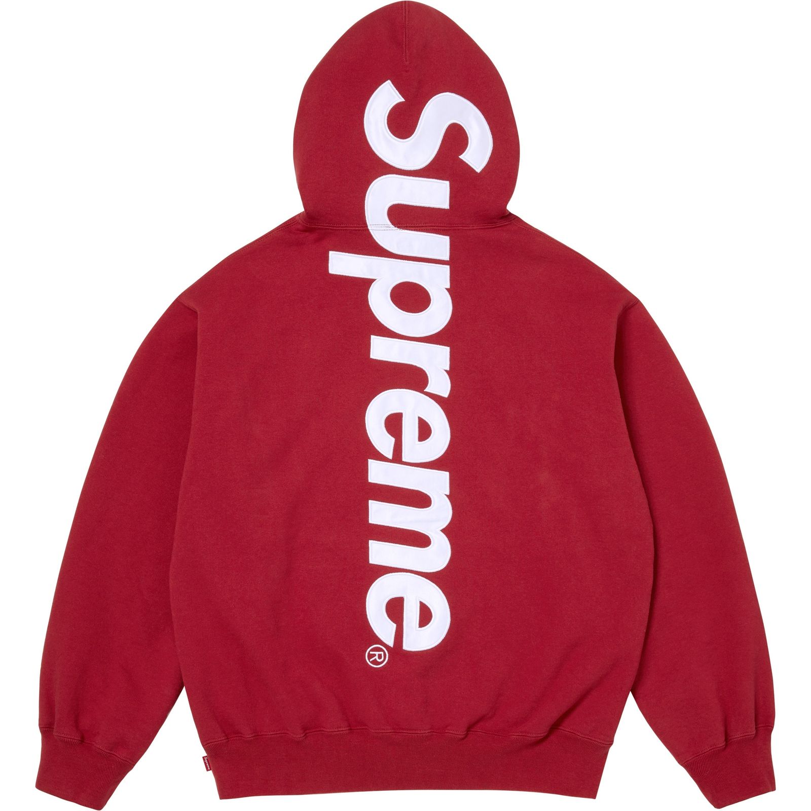 Satin Appliqué Hooded Sweatshirt