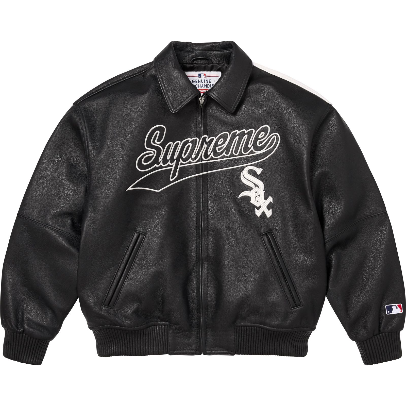 Supreme®/Chicago White Sox™ Leather Varsity Jacket
