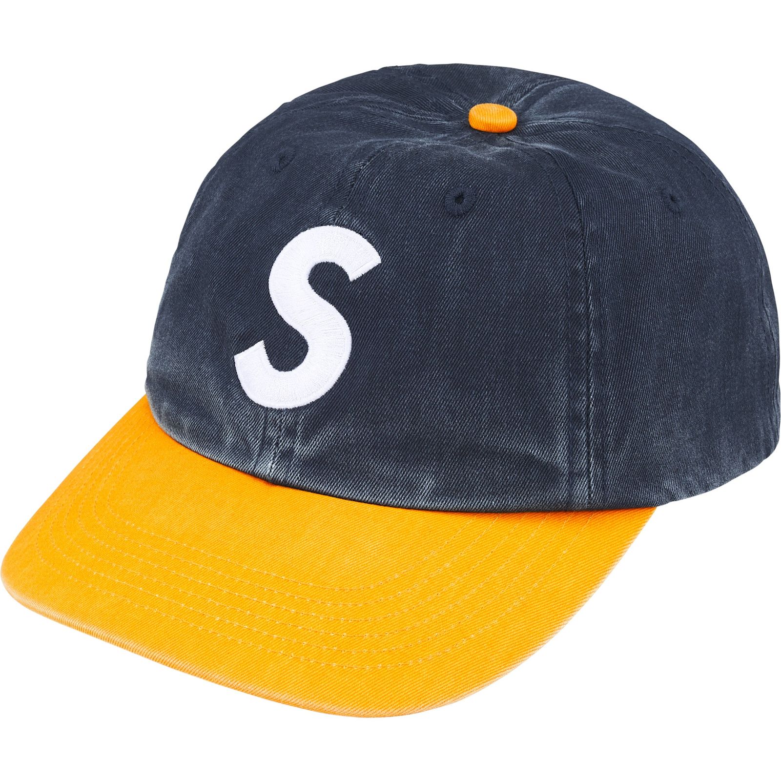 Pigment Coated 2-Tone S Logo 6-Panel