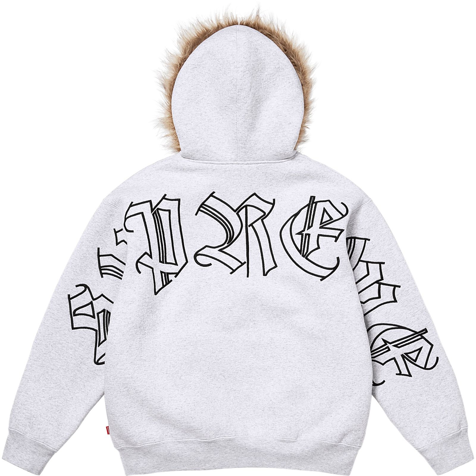 Faux Fur Zip Up Hooded Sweatshirt