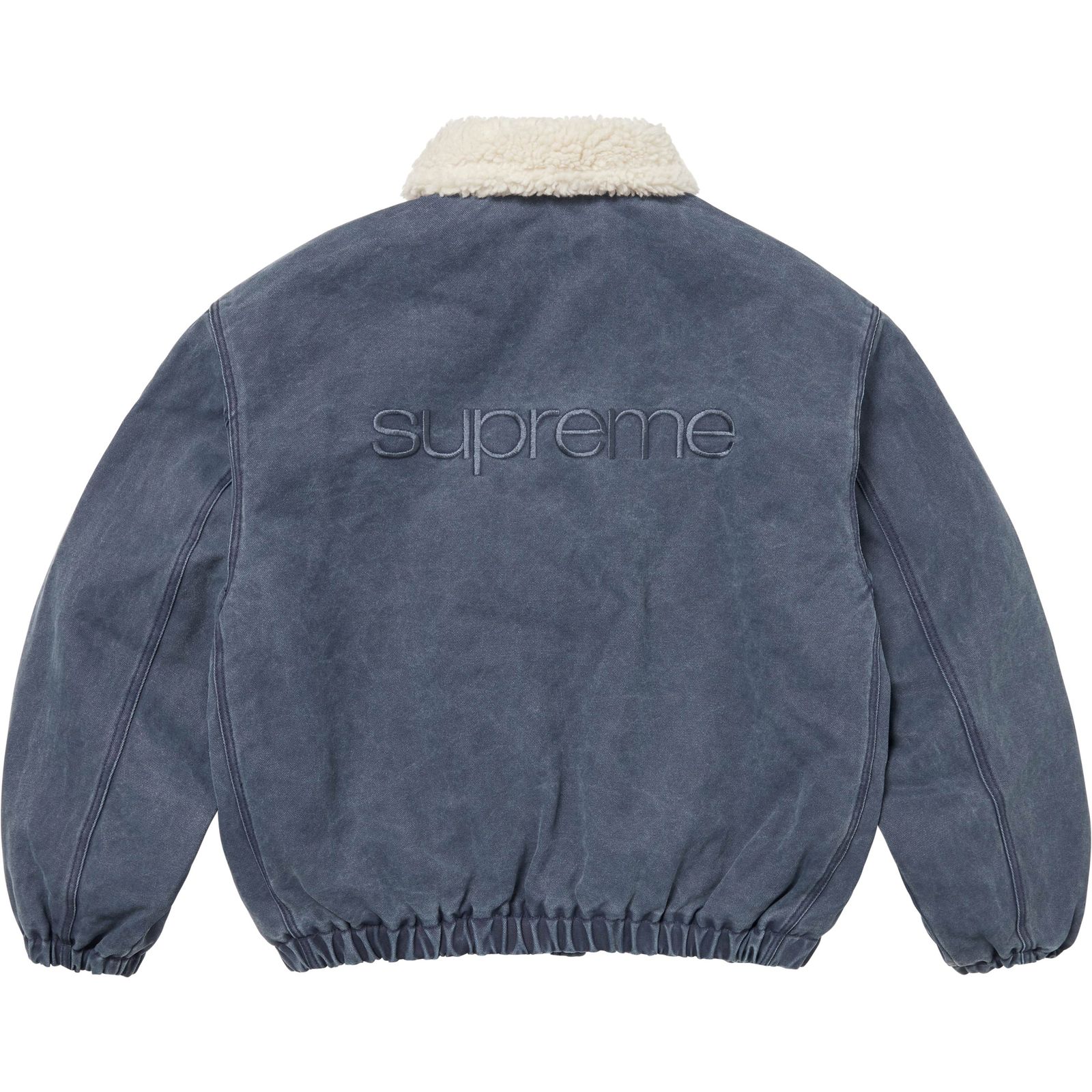 Faux Shearling Lined Bomber Jacket
