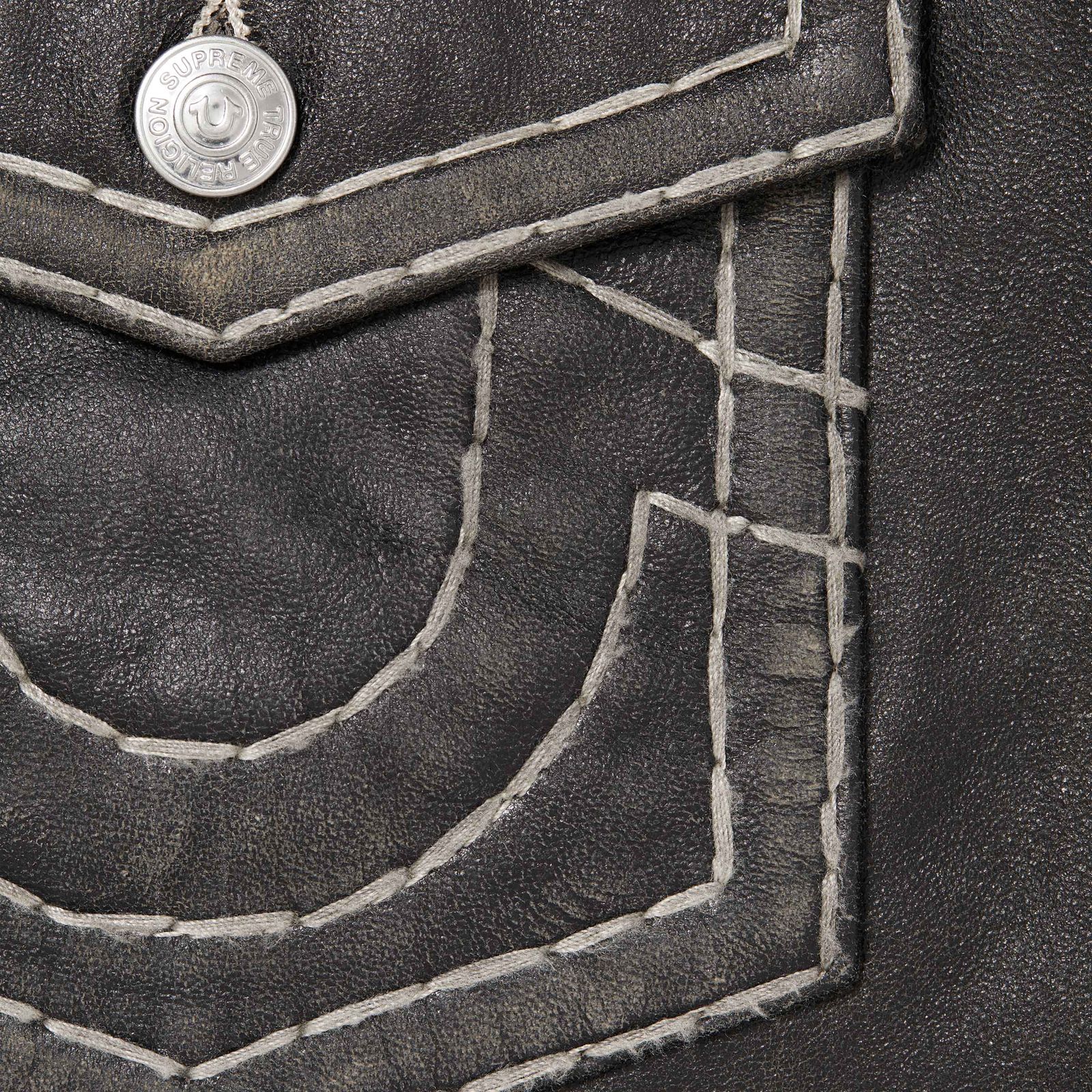 Supreme®/True Religion® Leather Trucker Jacket