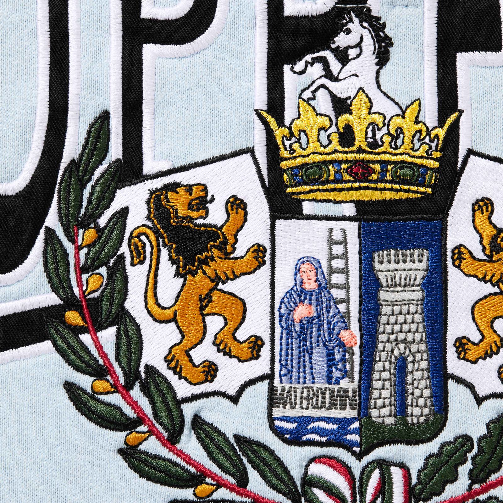 Crest Appliqué Half Zip Pullover