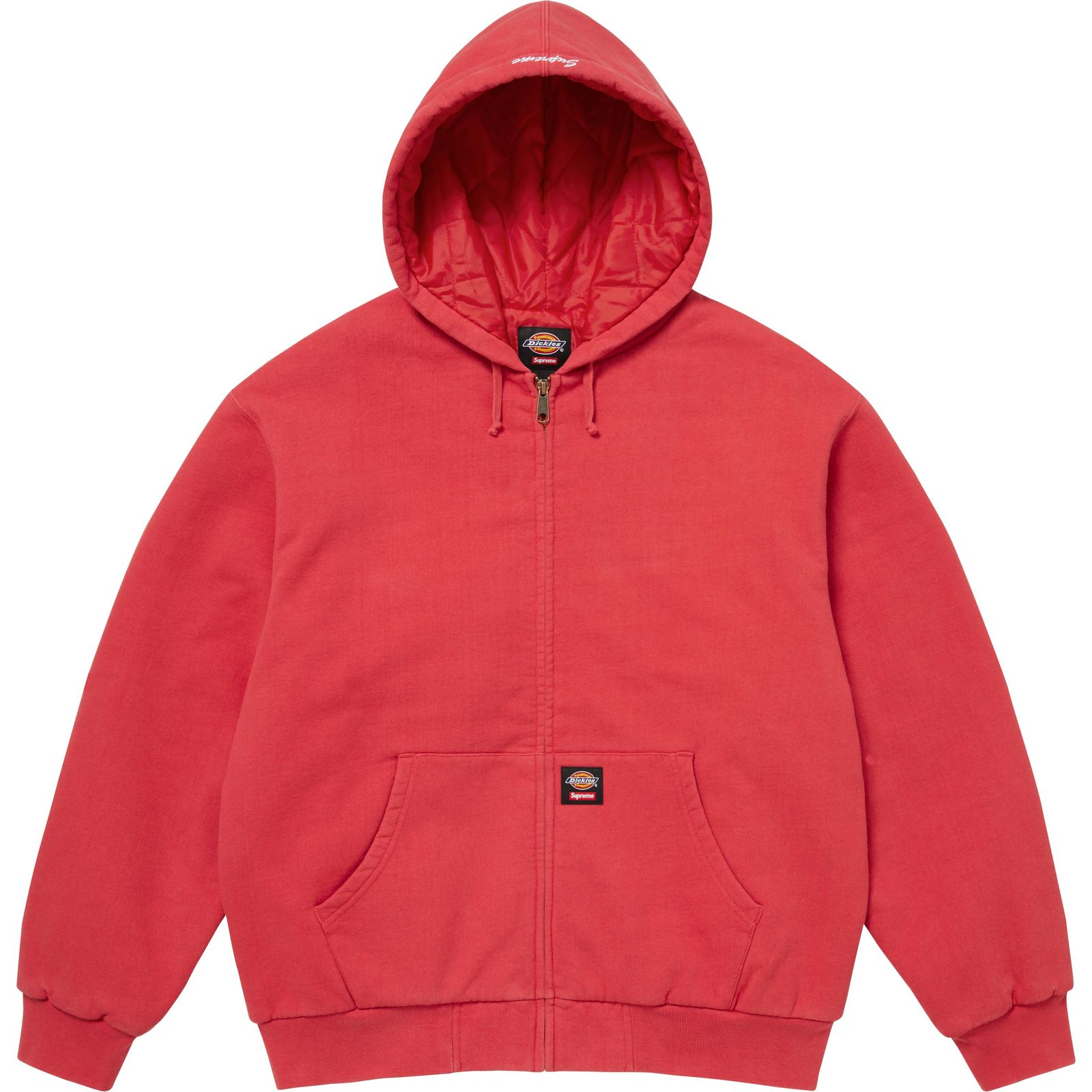 Supreme®/Dickies® Quilted Lined Zip Up Hooded Sweatshirt