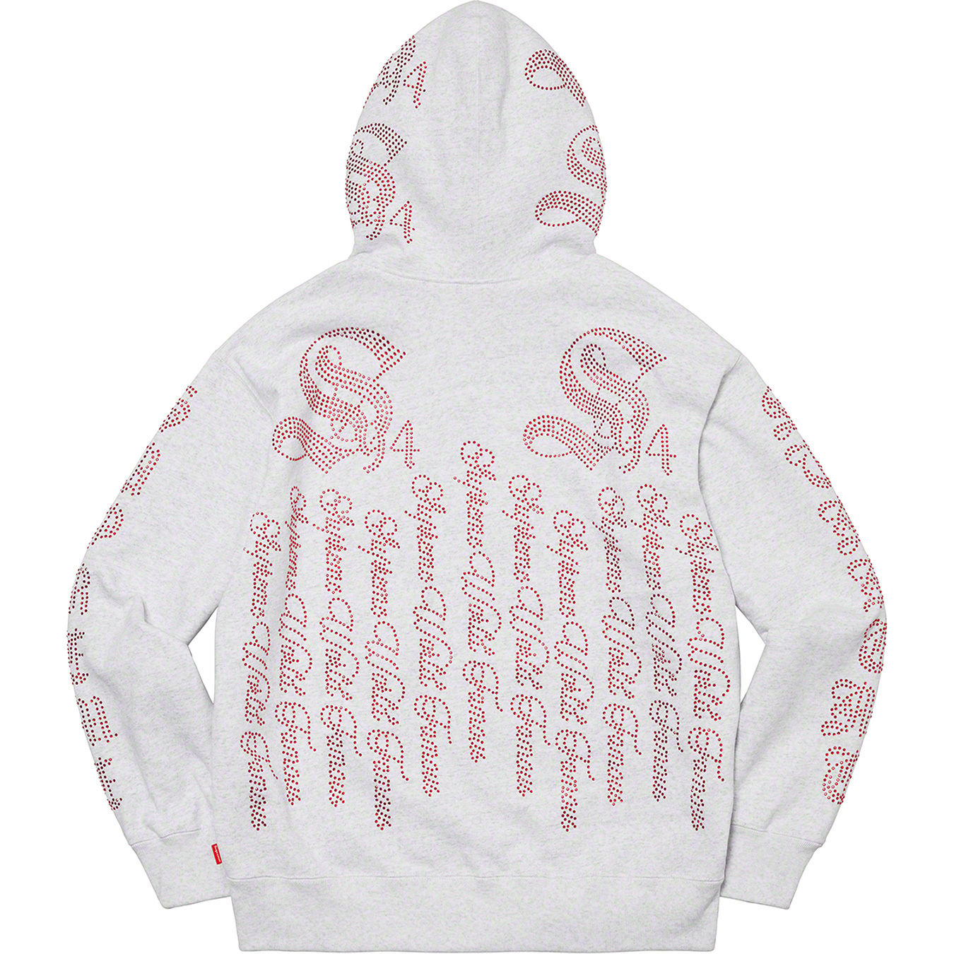 Rhinestone Zip Up Hooded Sweatshirt