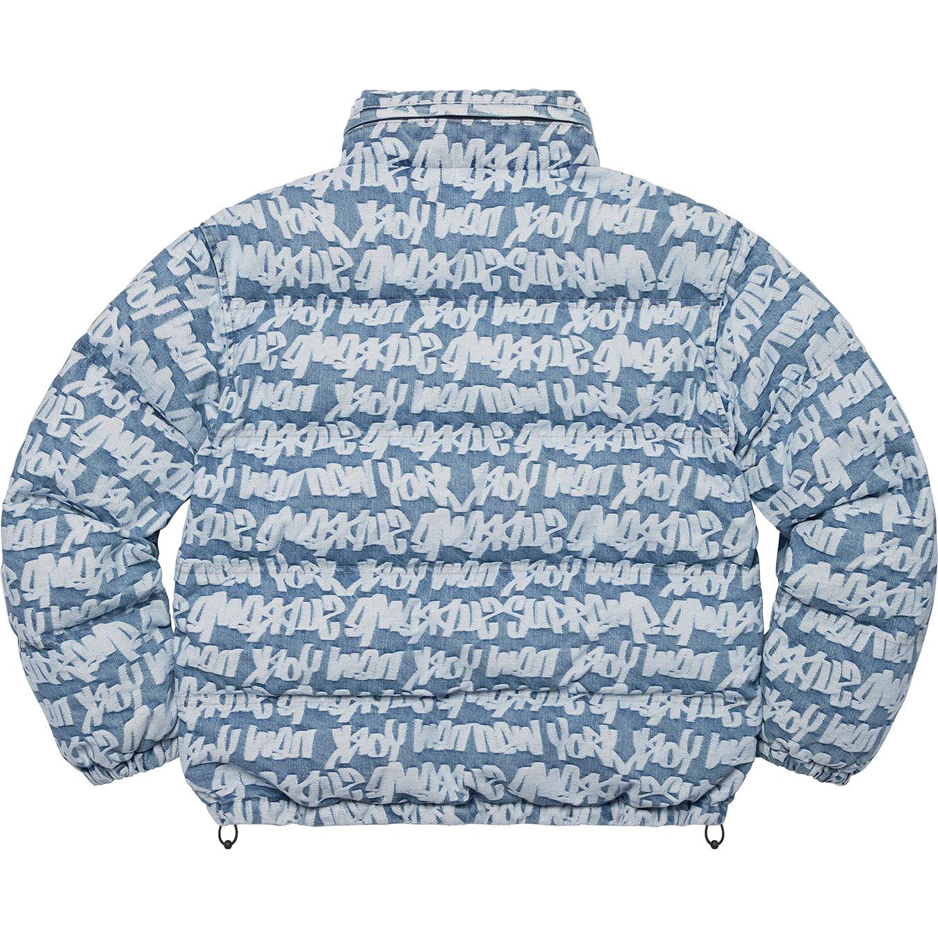 Fat Tip Jacquard Denim Puffer Jacket