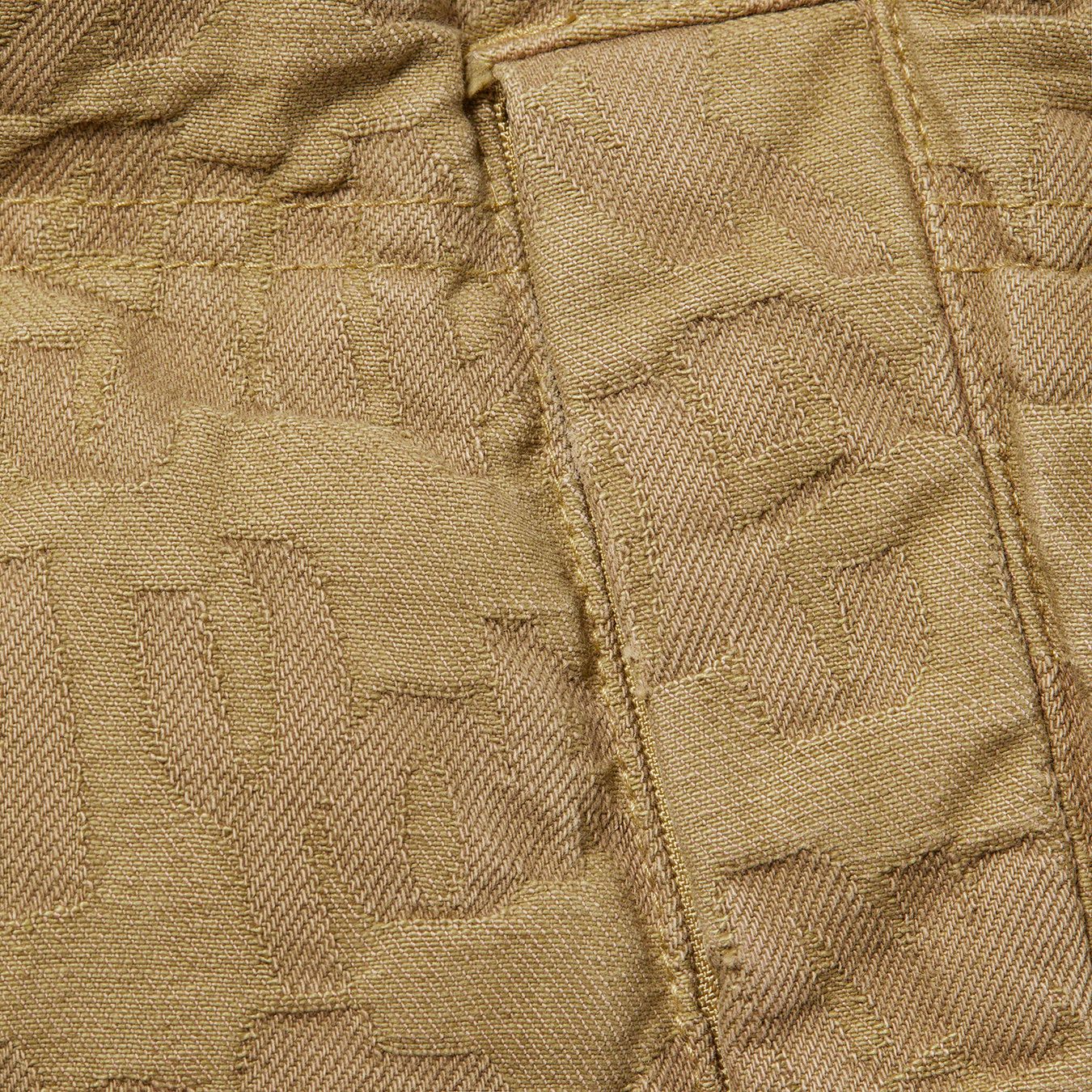 Fat Tip Jacquard Denim Puffer Jacket